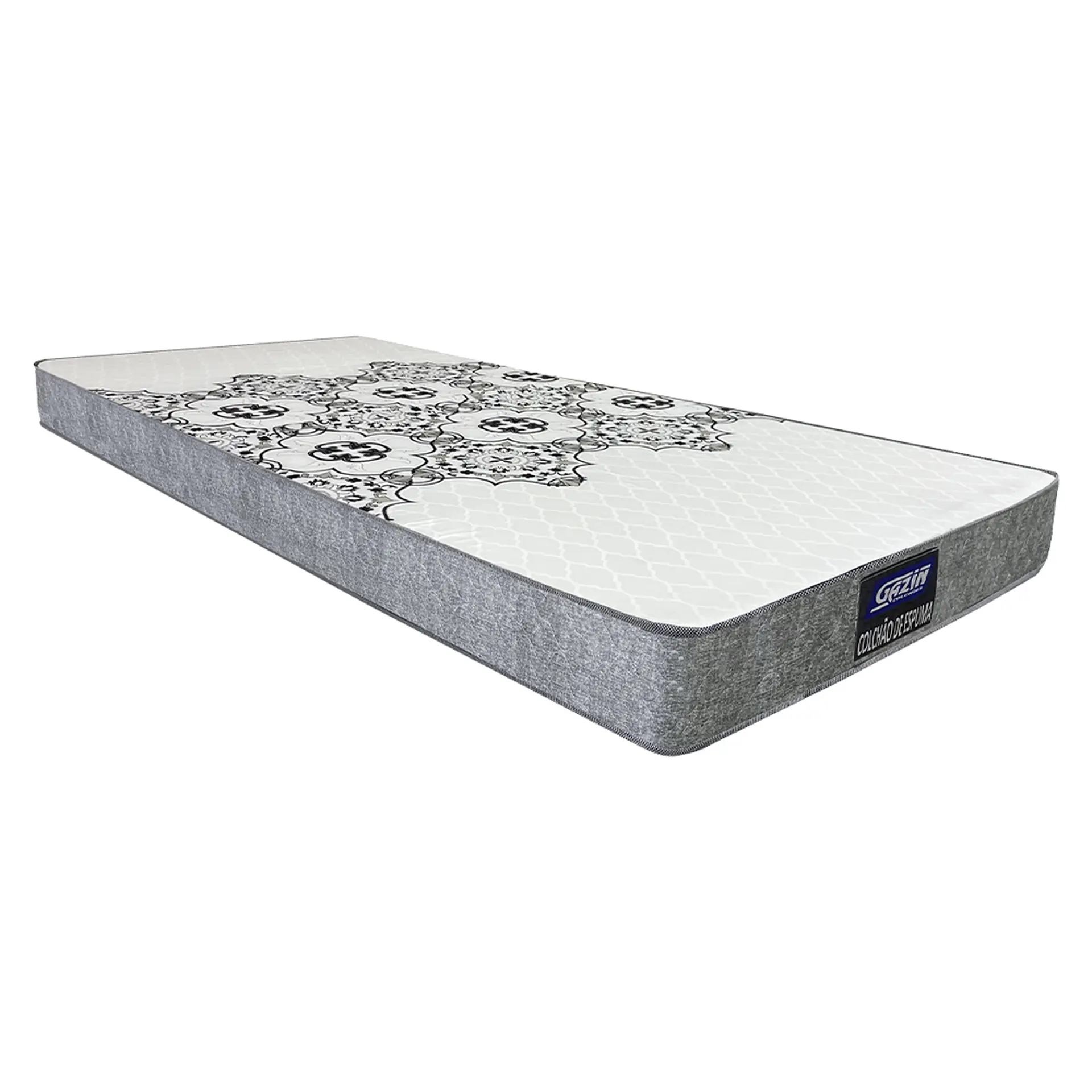 Colchão Casal de Espuma D20 Gazin Dunas 138x188 Double Face - Cinza