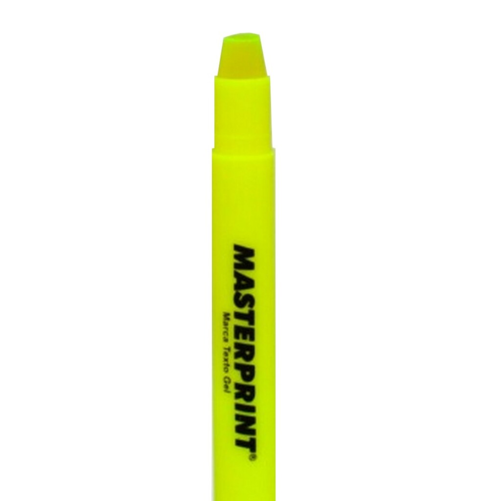 Caneta Marca Texto Gel Amarelo Caixa com 6 Unidades - Masterprint - MP613