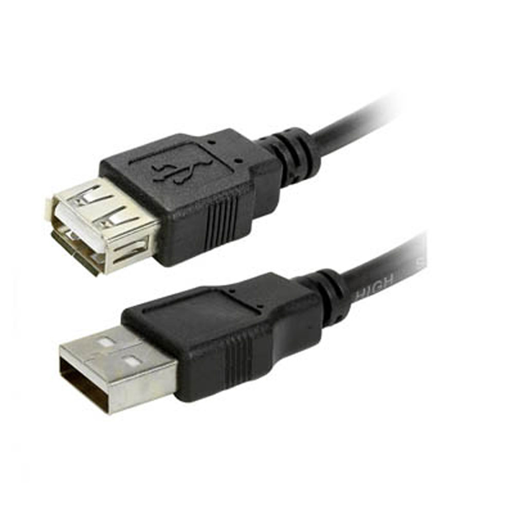 Cabo USB A Macho A Fêmea 1,8m 2.0 Preto 5+ 0183277