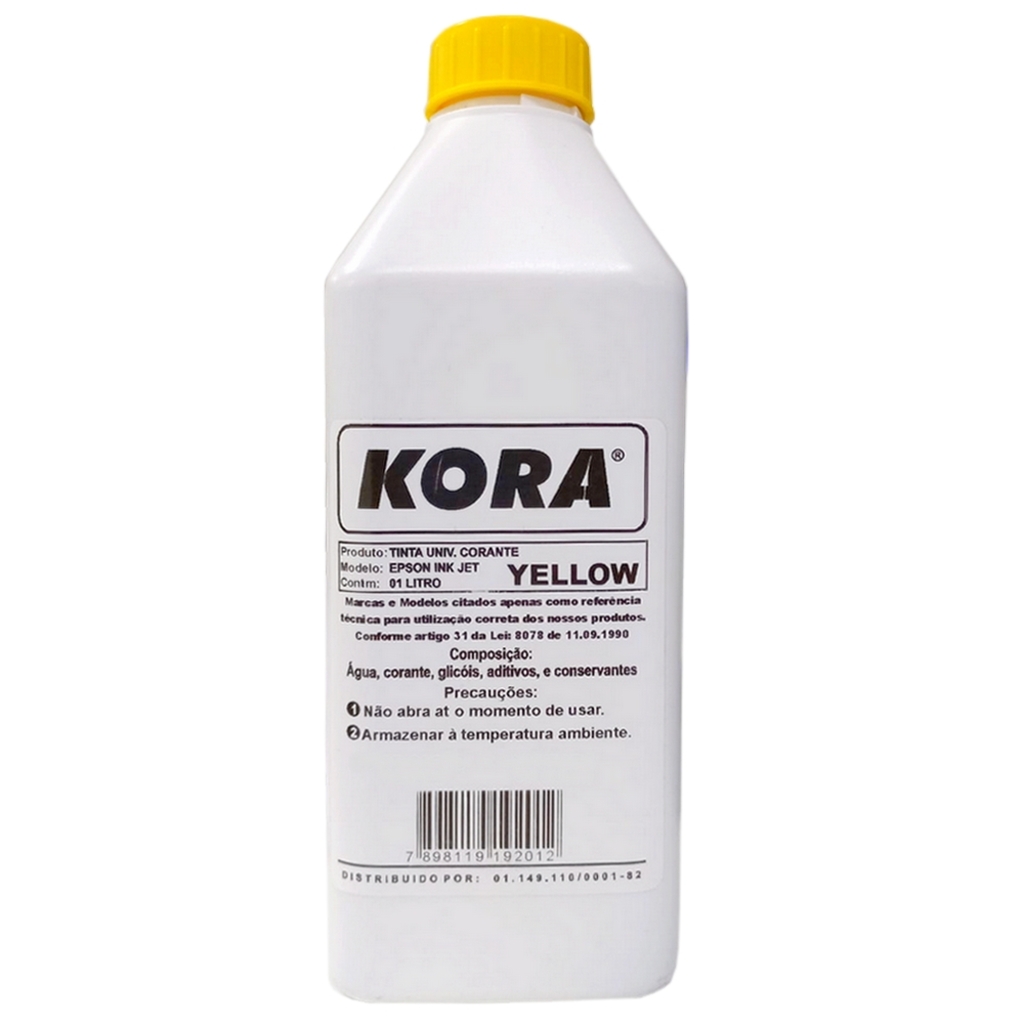 Tinta Recarga de Cartucho Epson 1 Litro Amarelo Kora - 226030004