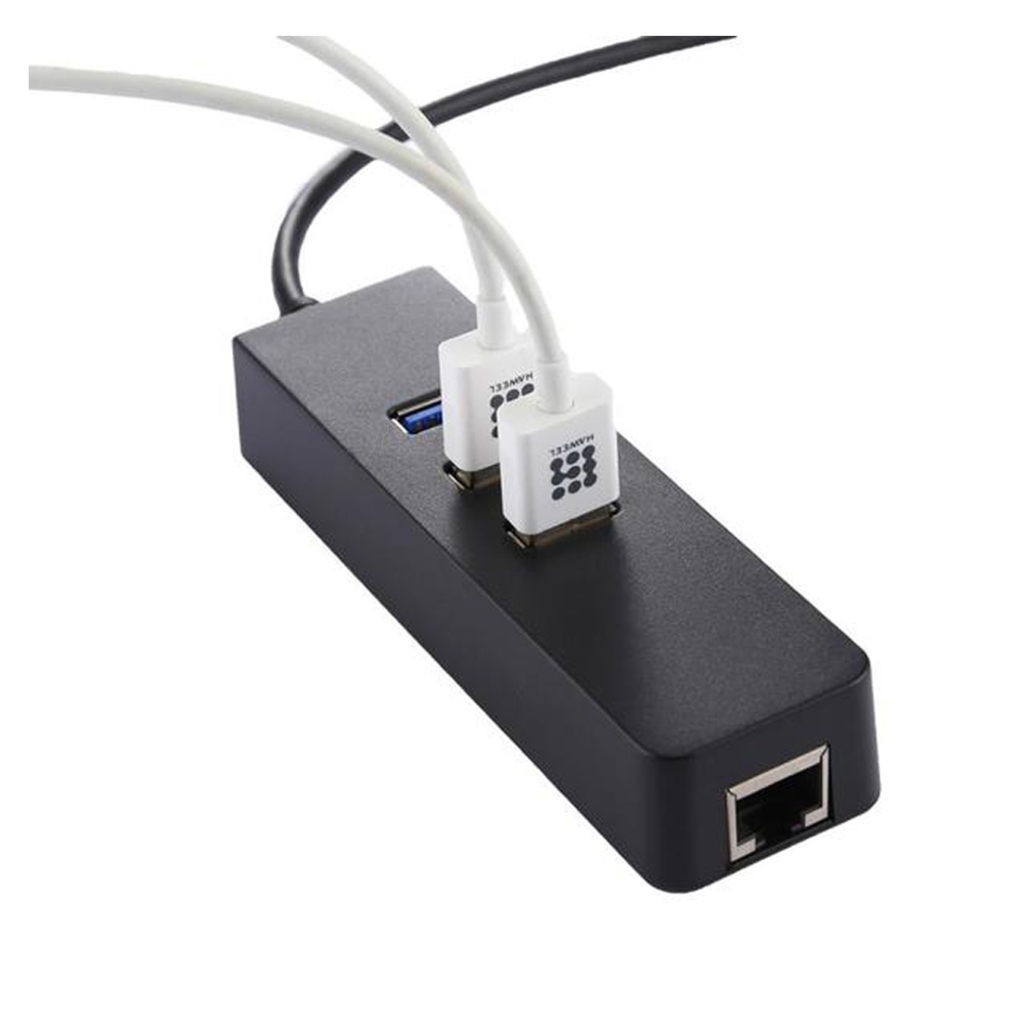 Adaptador USB Type-C 3.1 Macho x Rede RJ45 10/100/1000 F3 Preto - 128