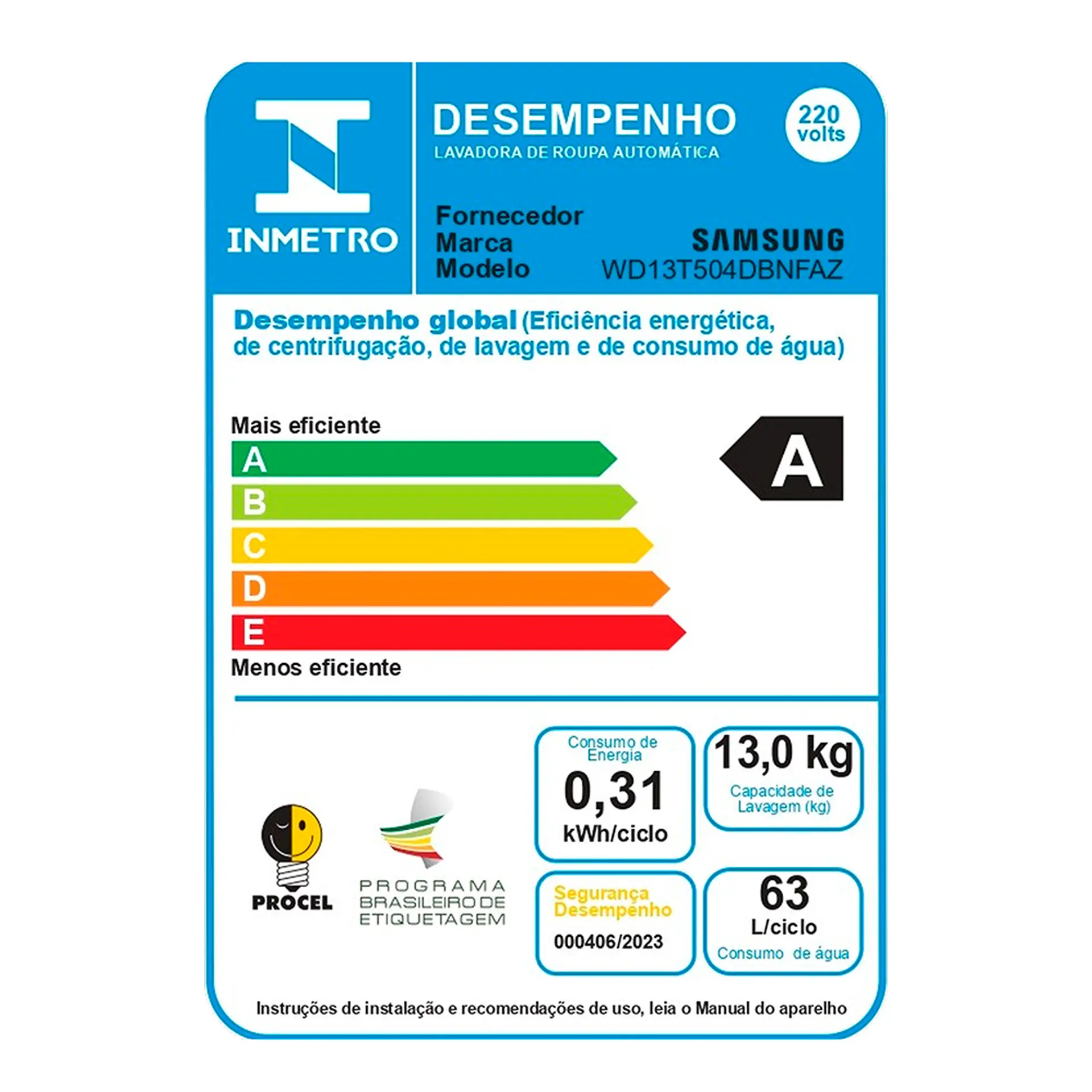 Lava e Seca Samsung Smart WD13T 13kg 3 em 1 - Inox - 220 Volts