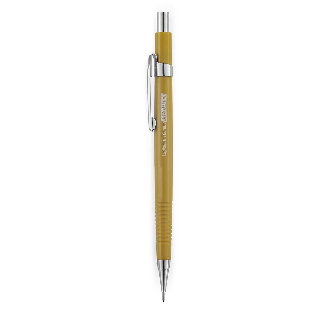 Lapiseira Técnica 0,9mm Amarelo BRW Unitário LP0912