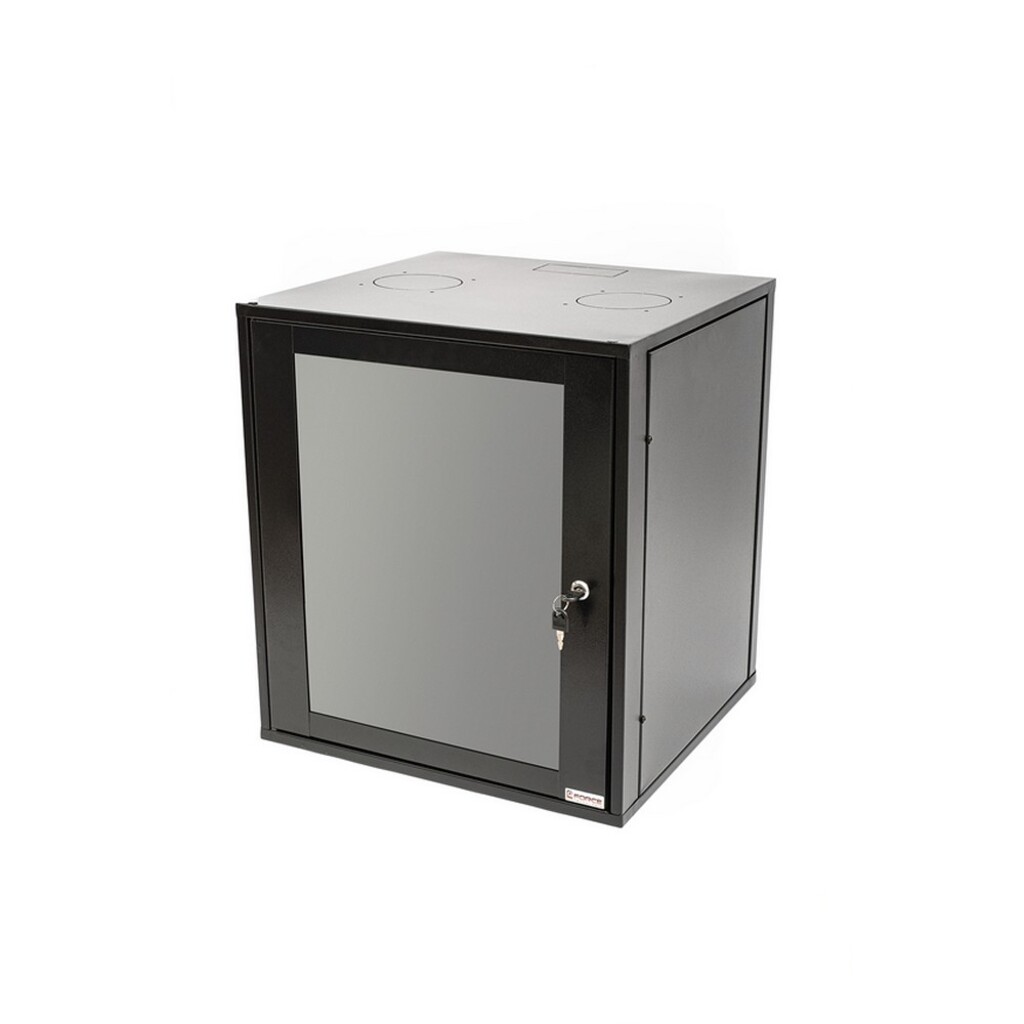 Mini-Rack Parede 16U x 470mm 19 Polegadas Preto Visor Acrílico GForce - 502