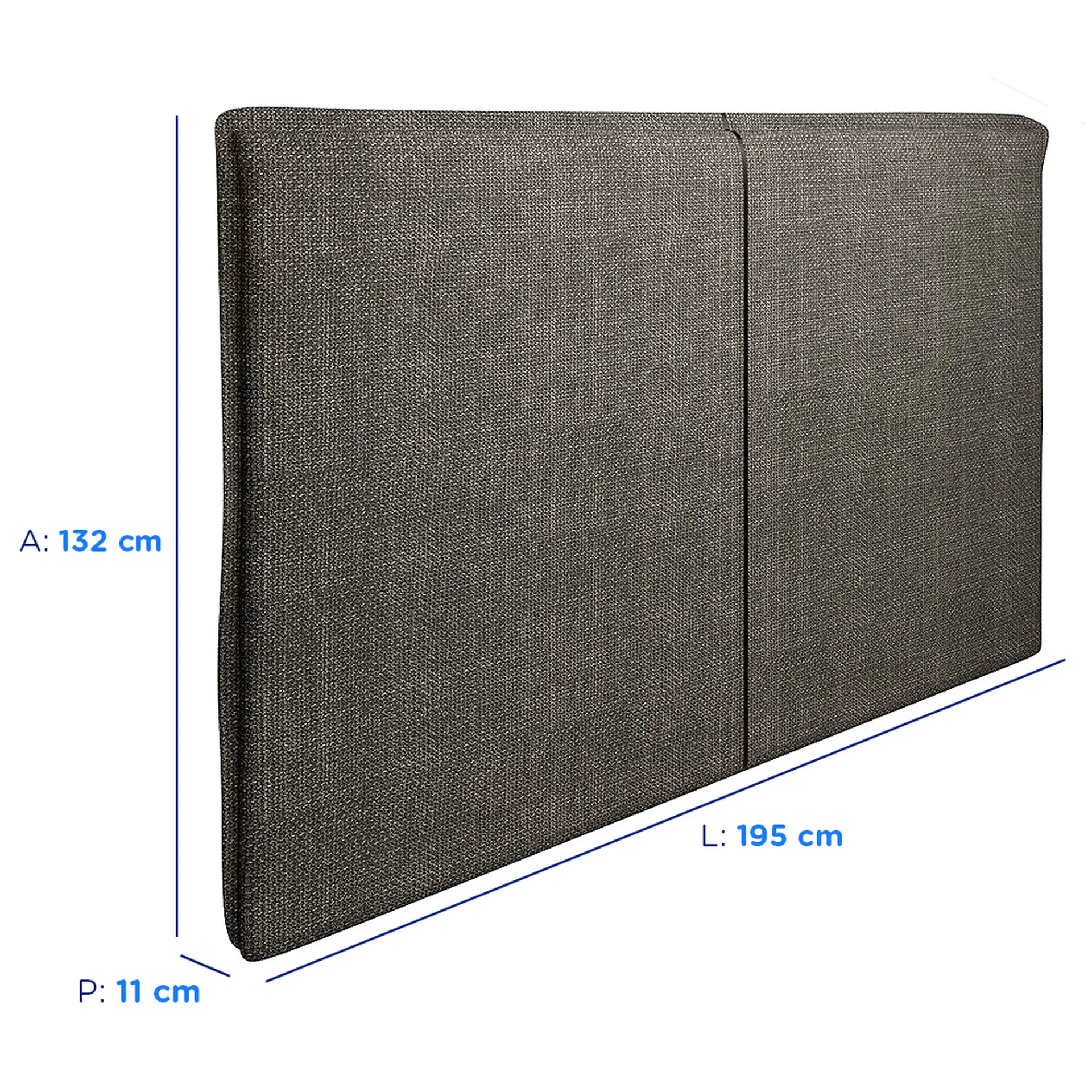 Cabeceira King Size Estofada 195cm Memphis Dobue - Grafite