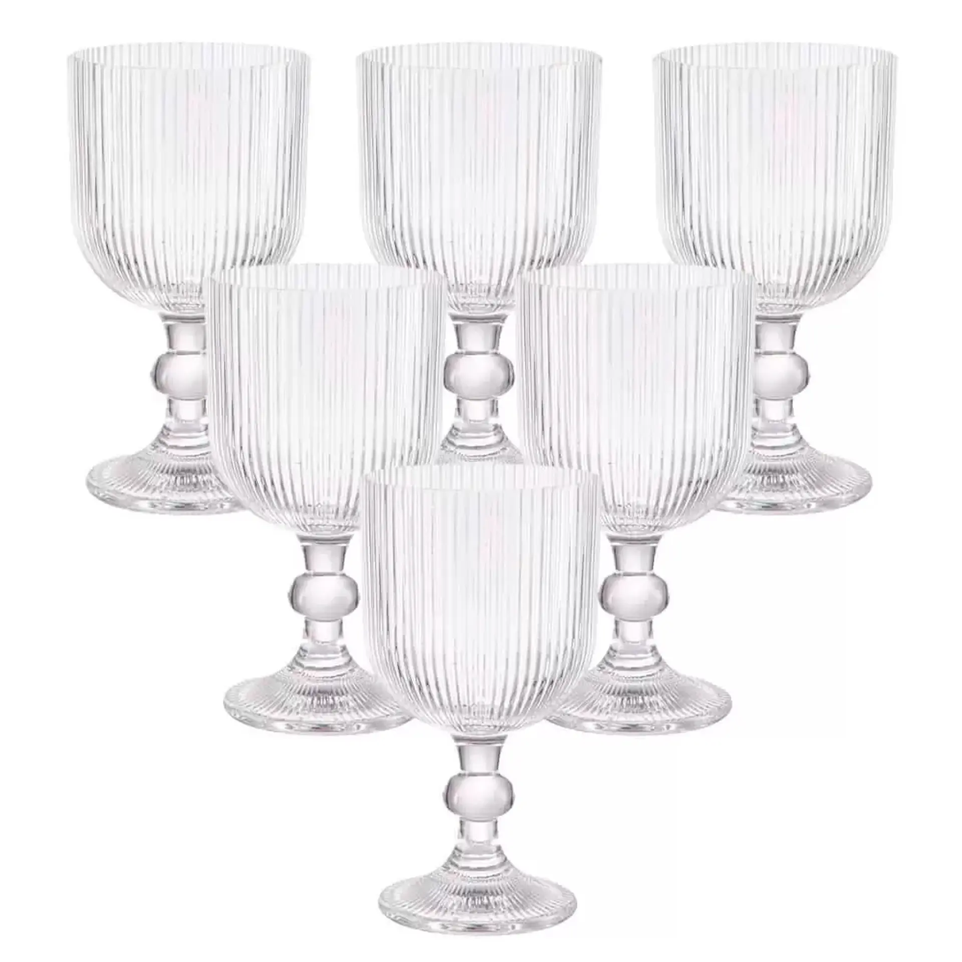 Conjunto de Taças de Água e Vinho 6 Peças de Vidro Hauskraft Graffiato