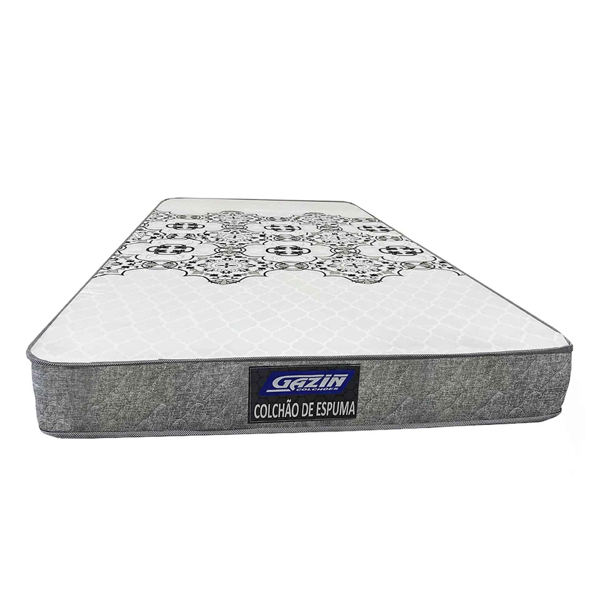 Colchão Solteiro de Espuma D20 Gazin Dunas 88x188 Double Face - Cinza