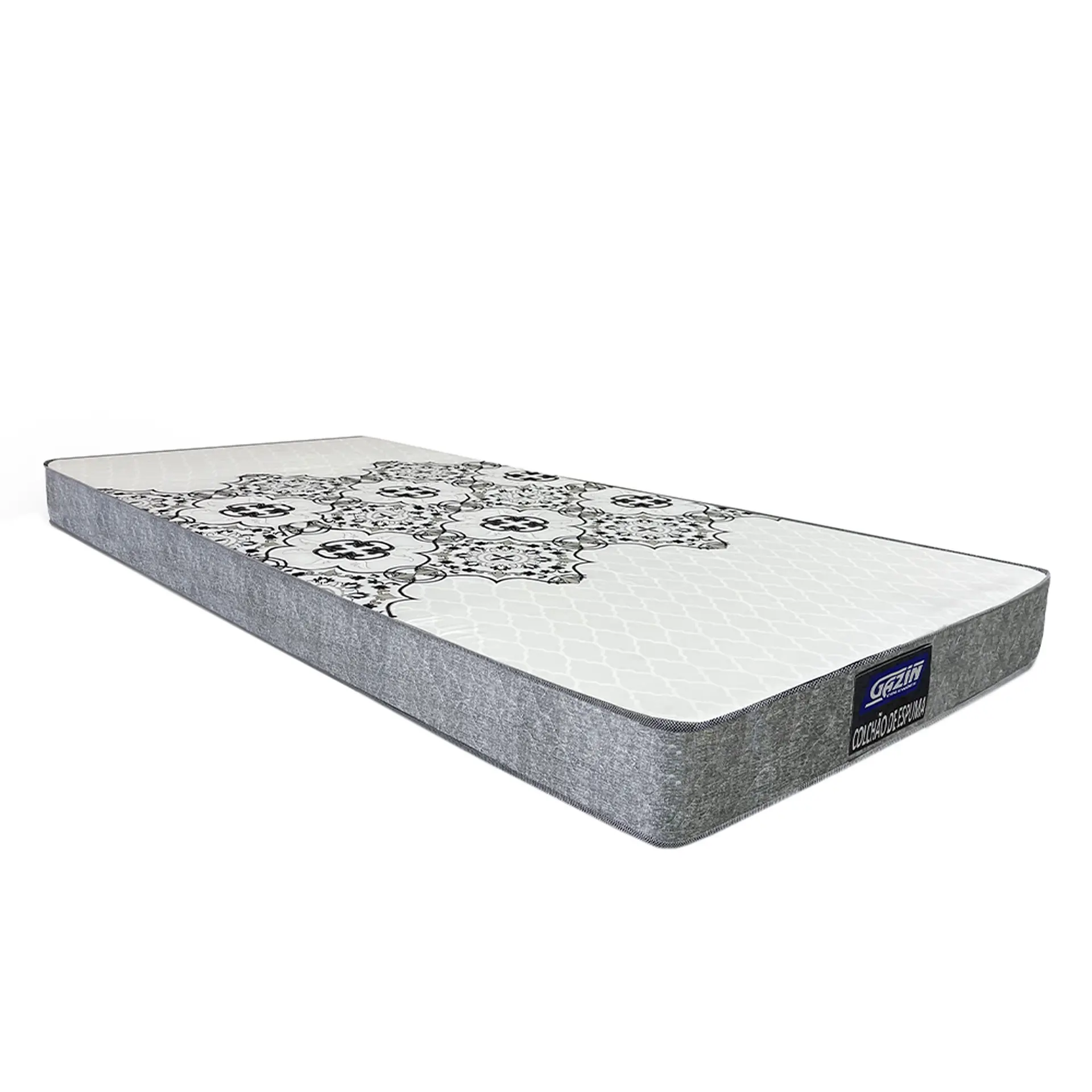 Colchão Solteiro de Espuma D20 Gazin Dunas 88x188 Double Face - Cinza