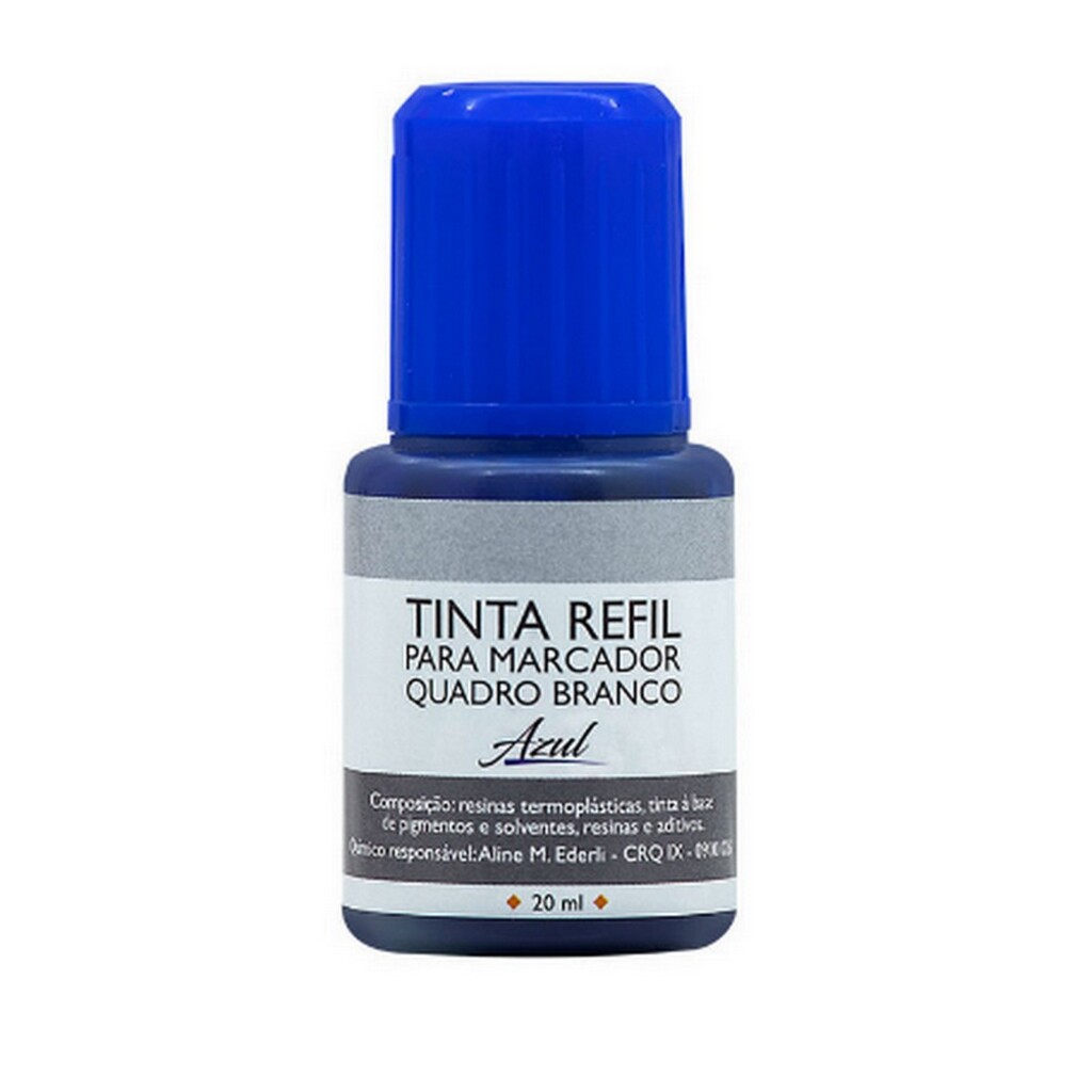 Tinta Marcador Para Quadro Branco 20 ml Azul BRW Unitário - TR6001