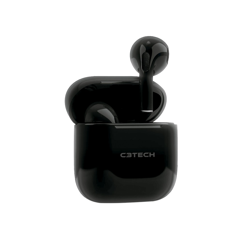 Fone de Ouvido Auricular TWS Bluetooth Preto C3tech EPTWS21BK