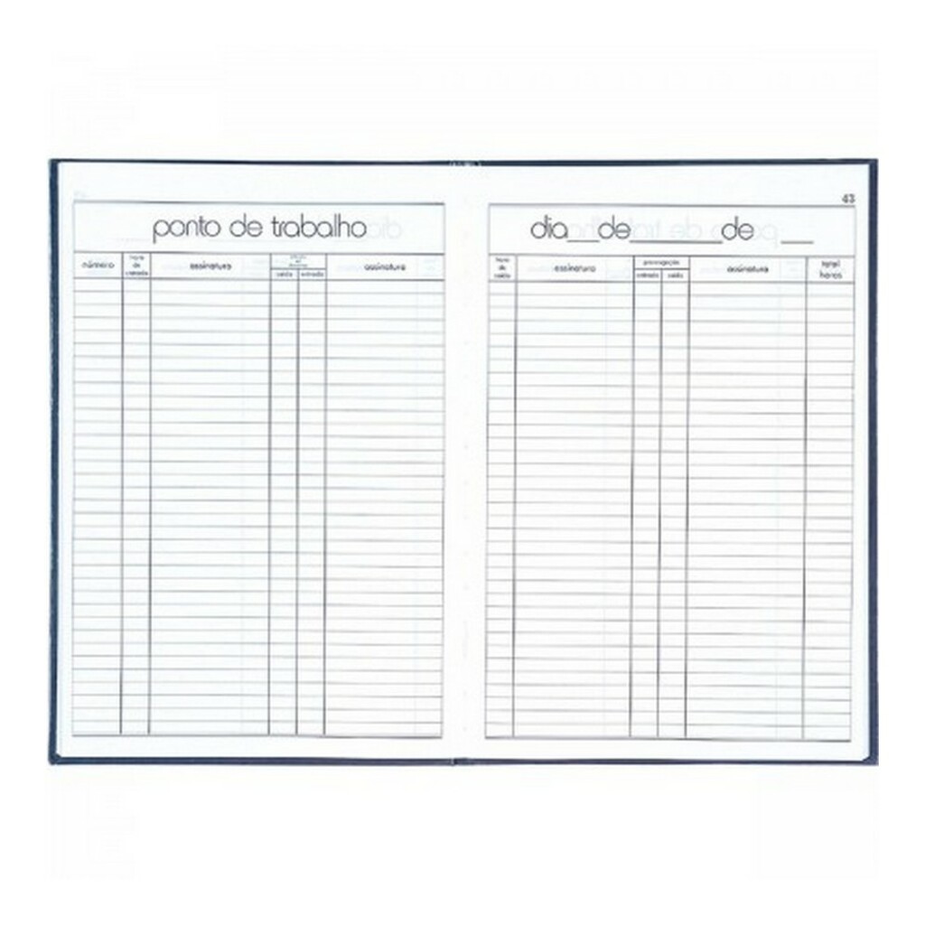 Livro Ponto Capa Dura Costurado 100 Fls 218x319 4 Assinaturas - Unitário - Tilibra -120847