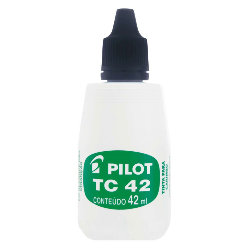 Tinta para Carimbo 42ml Caixa com 12 Unidades Preto - Pilot - TC42