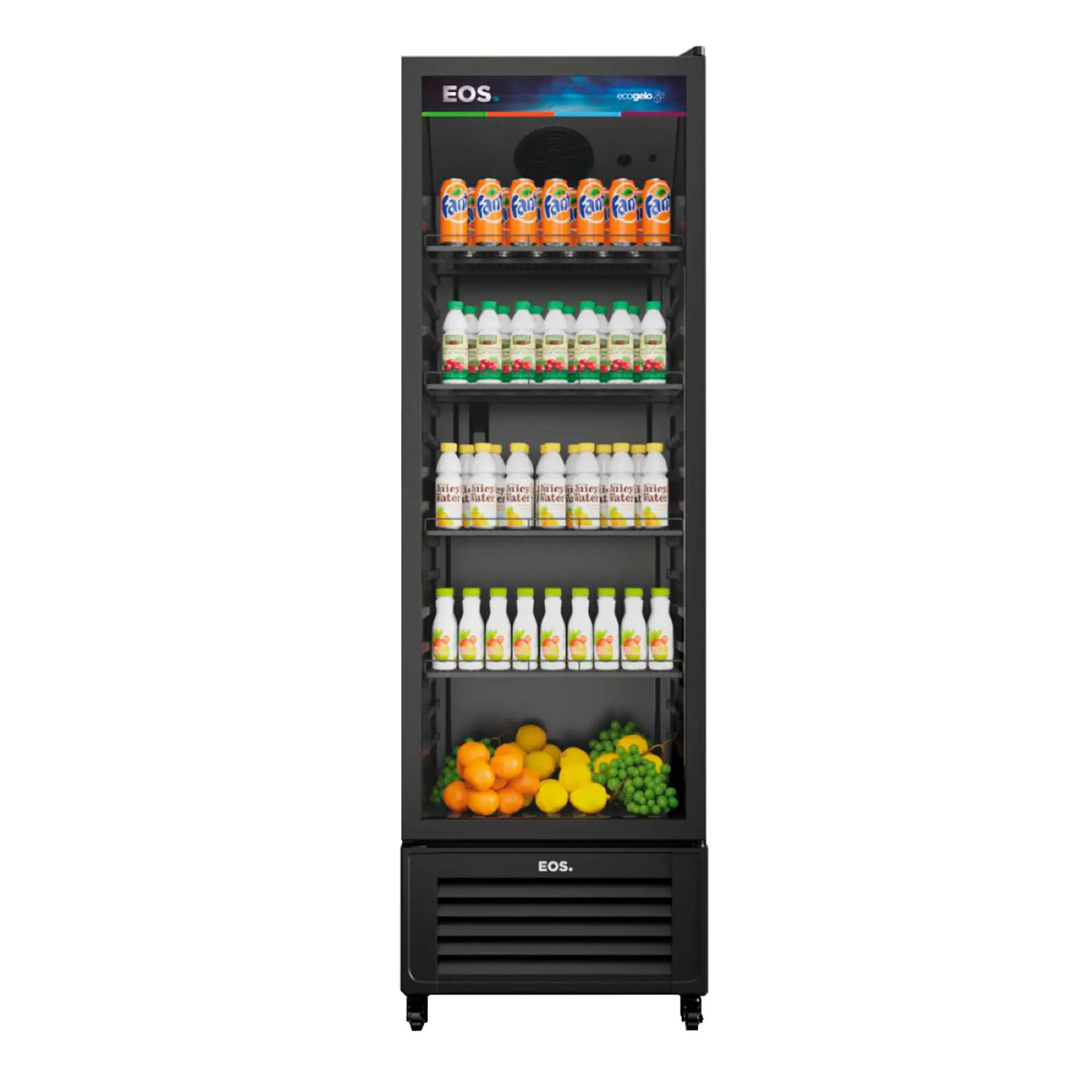 Refrigerador Expositor EOS 358L 1 Porta Vertical Eco Gelo Frost-Free EEV350P - Preto - 220 Volts