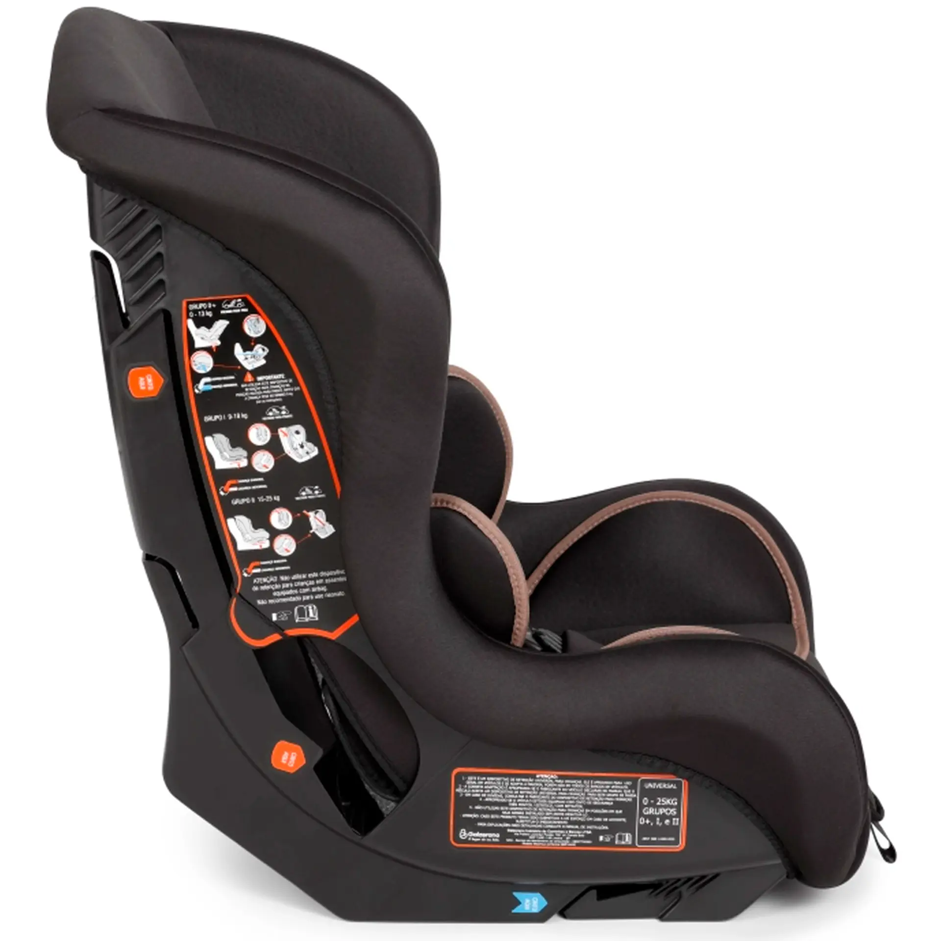 Cadeirinha para Auto Galzerano Maximus com Protetor de Ombros até 25 kg - Preto