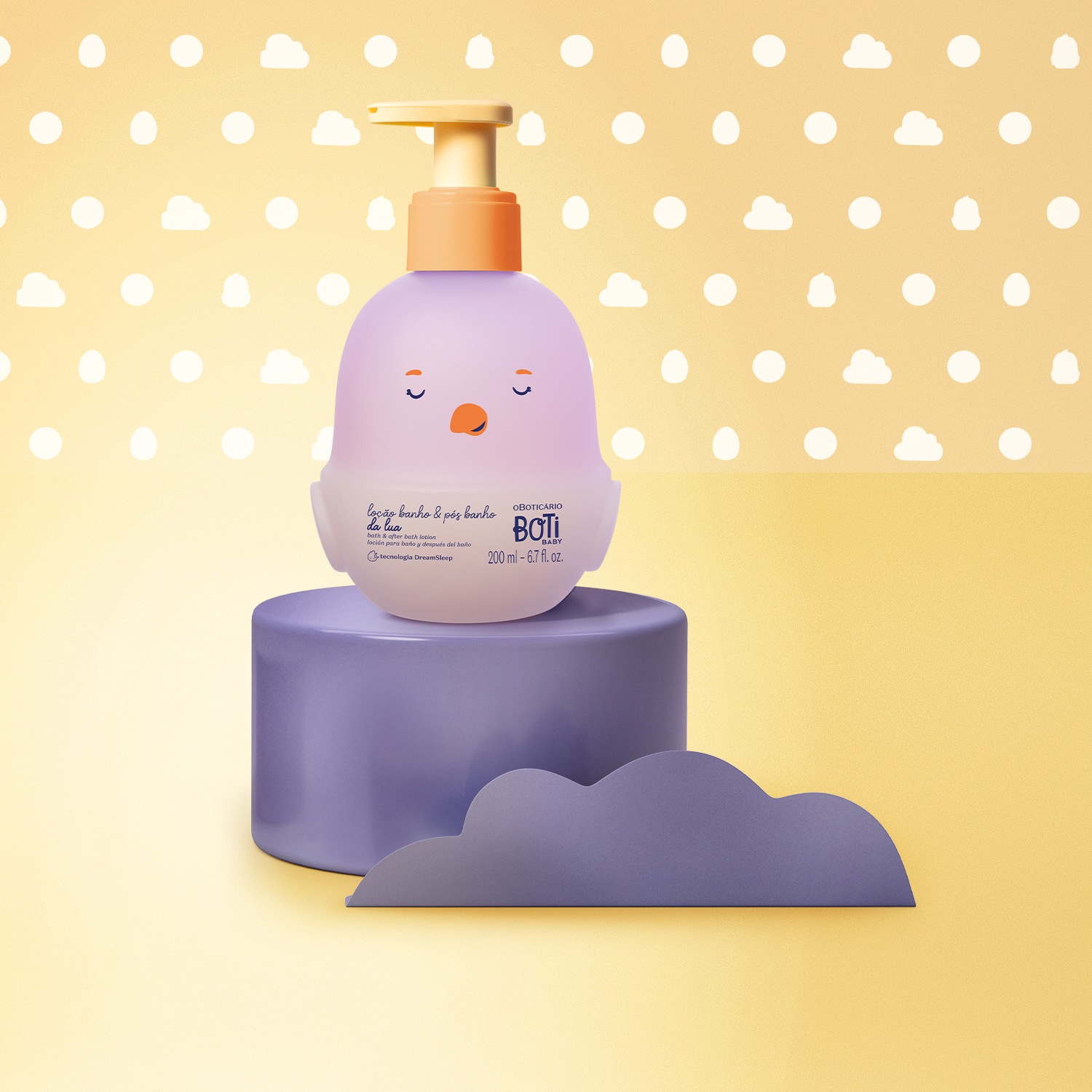 Loção Corporal Banho e Pós-Banho Boti Baby Lua 200ml