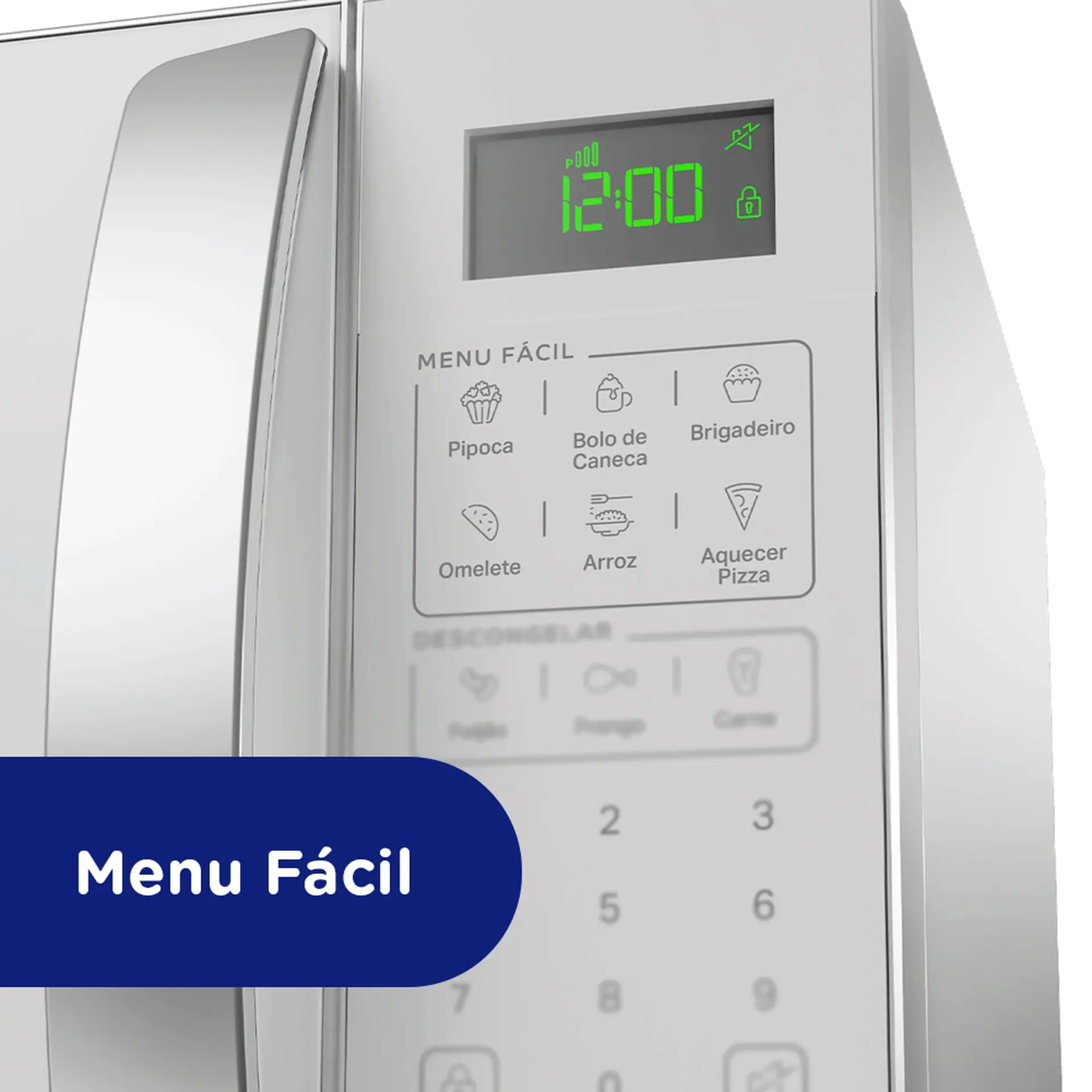 Micro-ondas Consul 32L 900W Menu Fácil e Função Tira Odor CMS46AB - Branco - 110 Volts