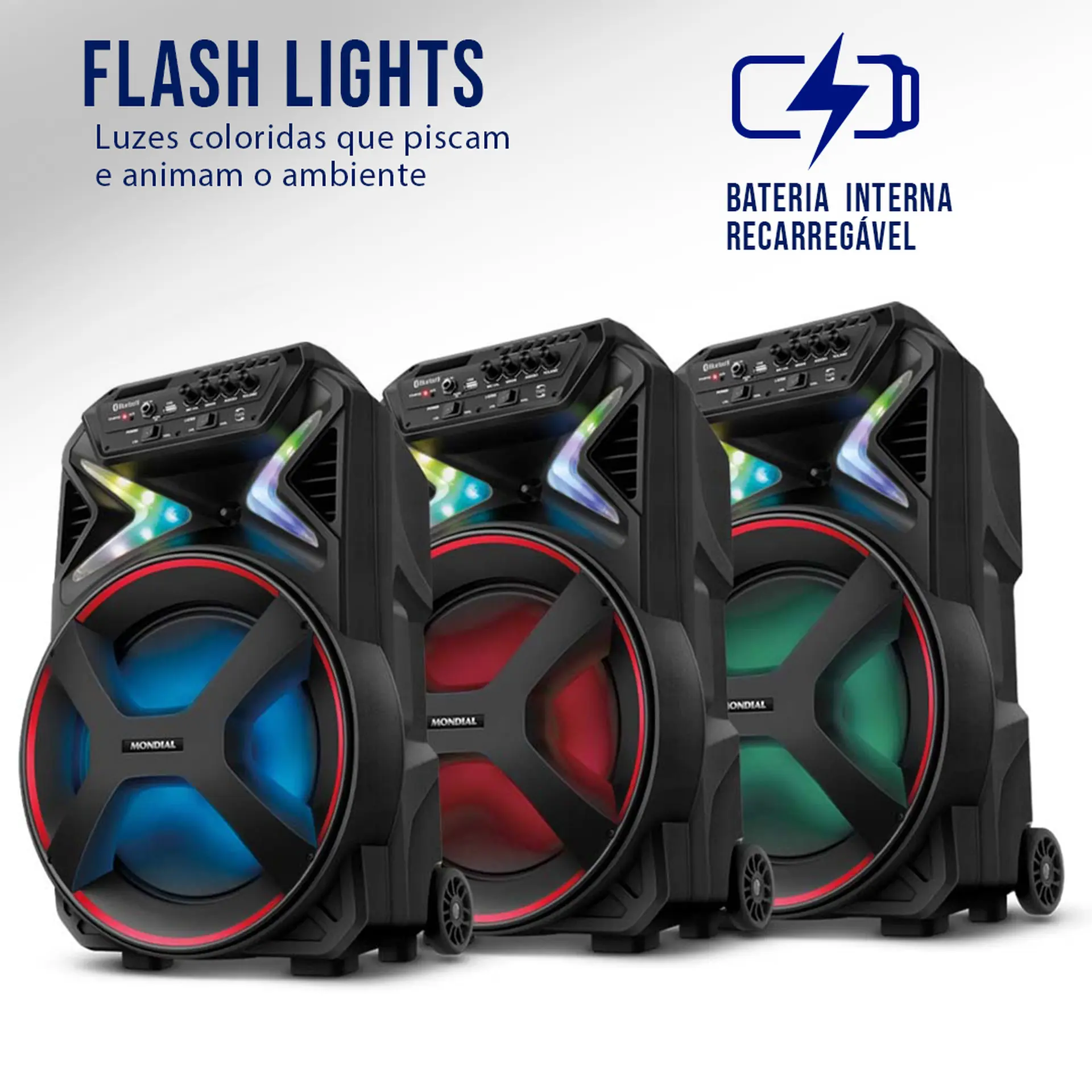 Caixa de Som Amplificada Mondial CM-400 400W Bluetooth USB