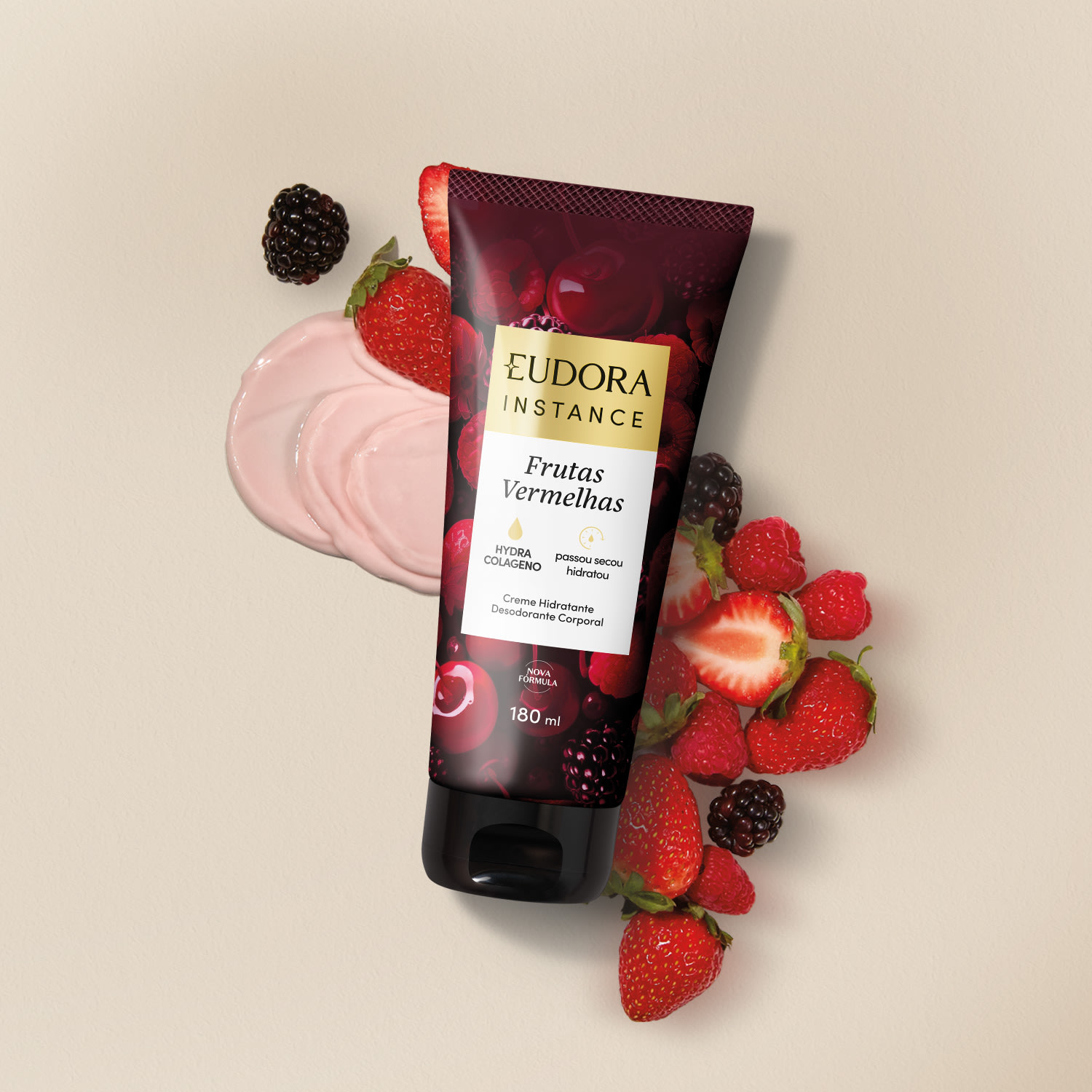 Creme Hidratante Desodorante Corporal Instance Frutas Vermelhas 180ml