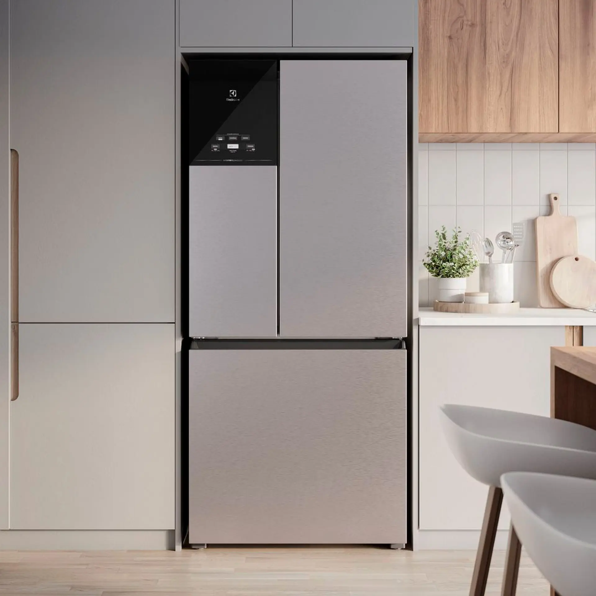Geladeira Electrolux Frost Free Inverter 590L AutoSense 3 Portas IM8S - Inox - 110 Volts