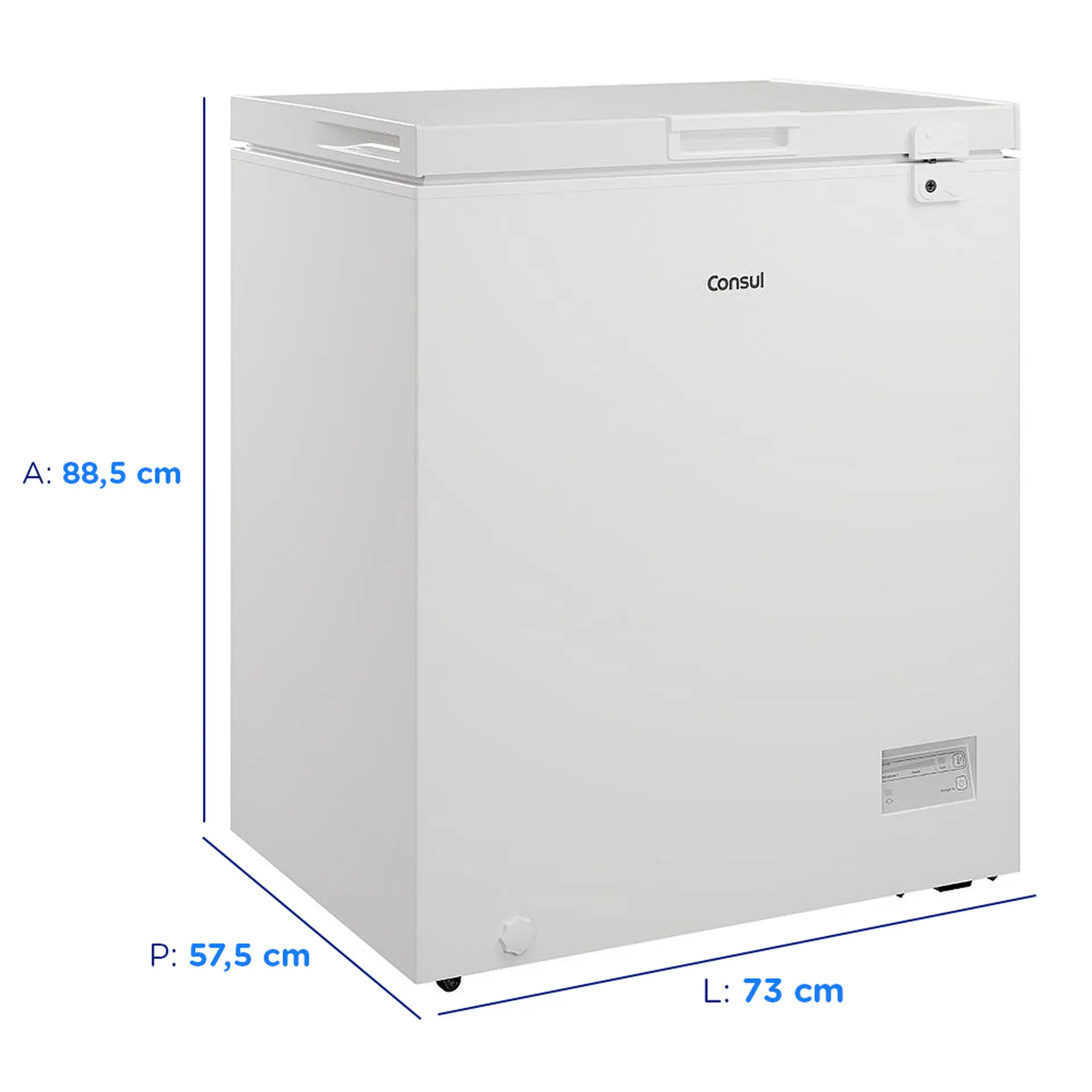 Freezer Consul 142L 1 Porta Horizontal Degelo Manual CHA14AB - Branco - 110 Volts