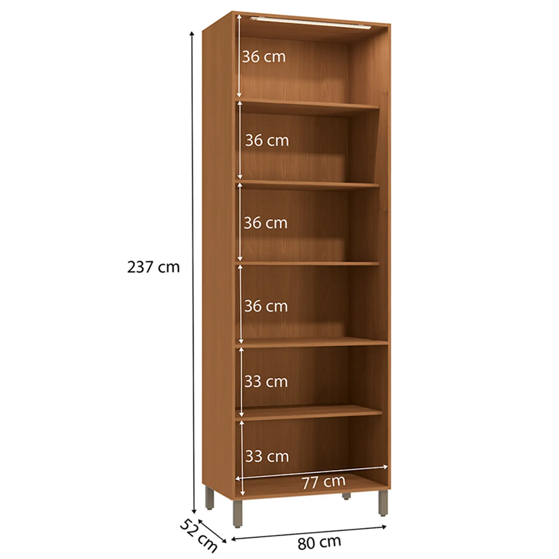 Cristaleira 4 Portas Com Vidro Kappesberg Maxxi - Canela