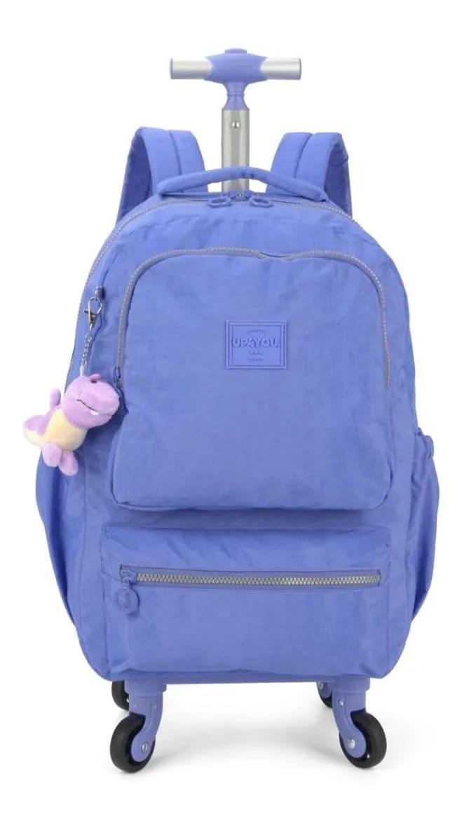 Mochila com Rodinha Luxcel Up4you Crinkle Tactel Violeta
