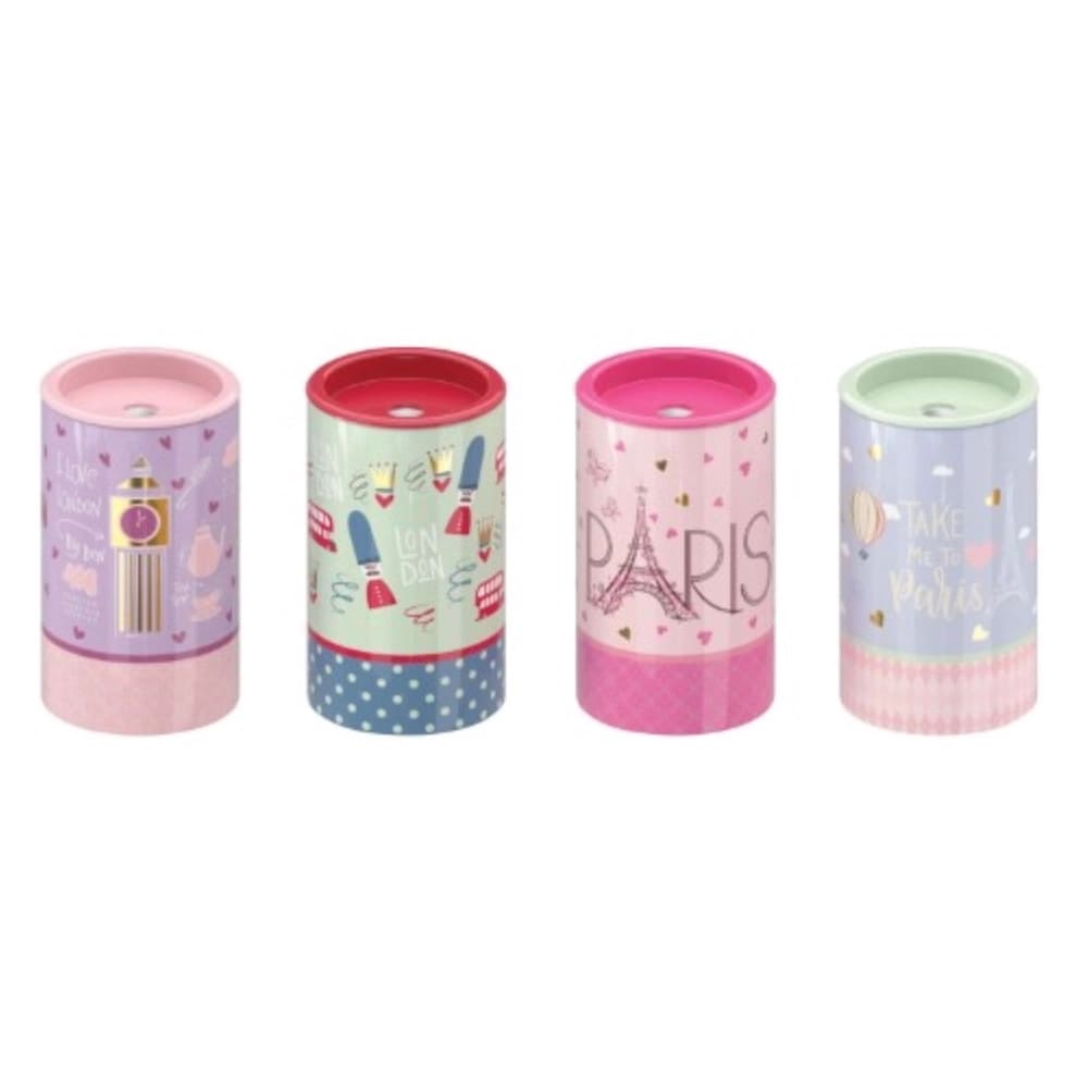 Apontador Molin Love City Metálico Unidade Sortido