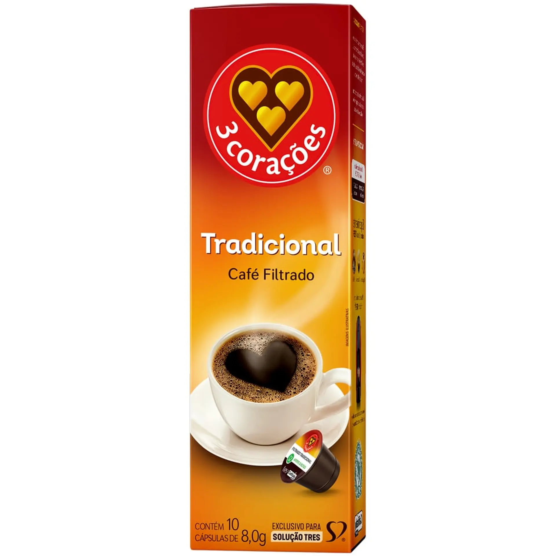Cápsula de Café Três Corações Café Tradicional 10 Unidades