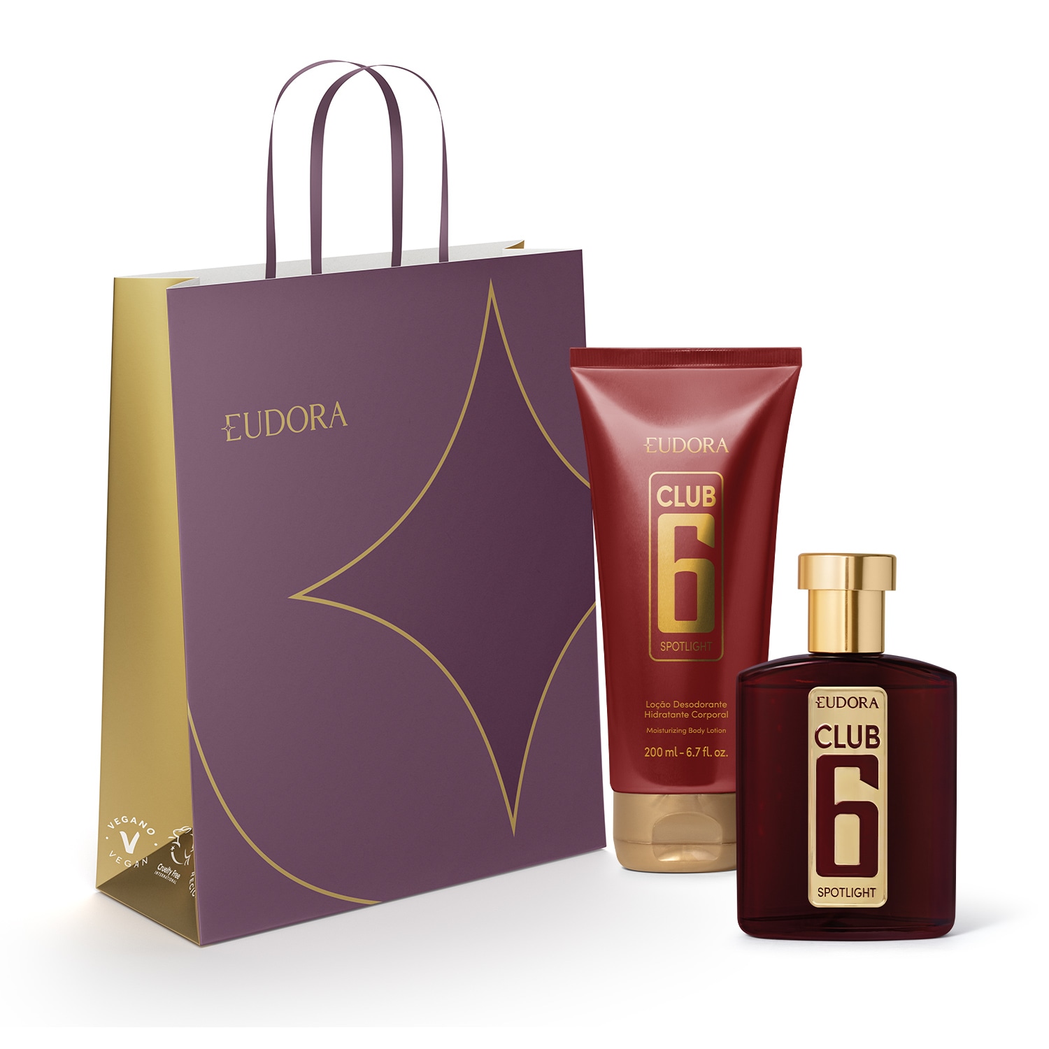 Combo Club 6 Spotlight Desodorante Colônia 95ml + Loção Hidratante Desodorante Corporal 200ml
