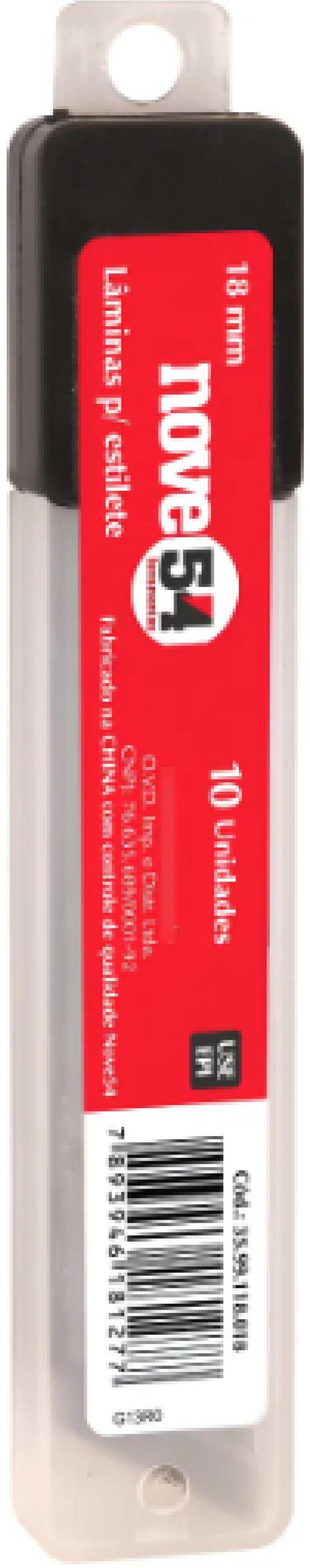 Lâmina para Estilete 18 mm 10 Unidades NOVE54 3599118018