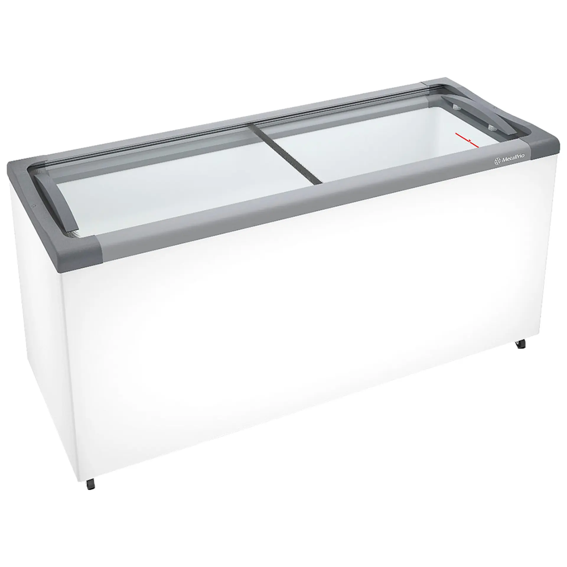 Freezer Metalfrio 505L 2 Portas Horizontal Expositor Degelo Manual NF55SB - Branco - 220 Volts