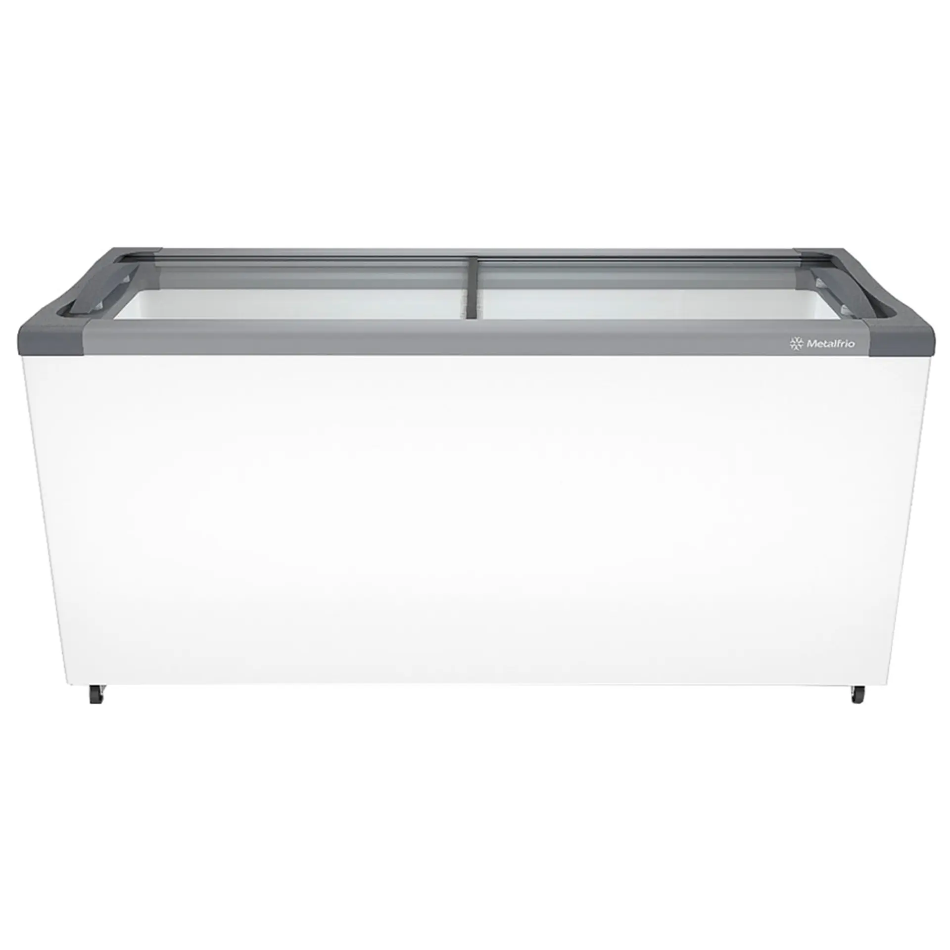Freezer Metalfrio 505L 2 Portas Horizontal Expositor Degelo Manual NF55SB - Branco - 220 Volts