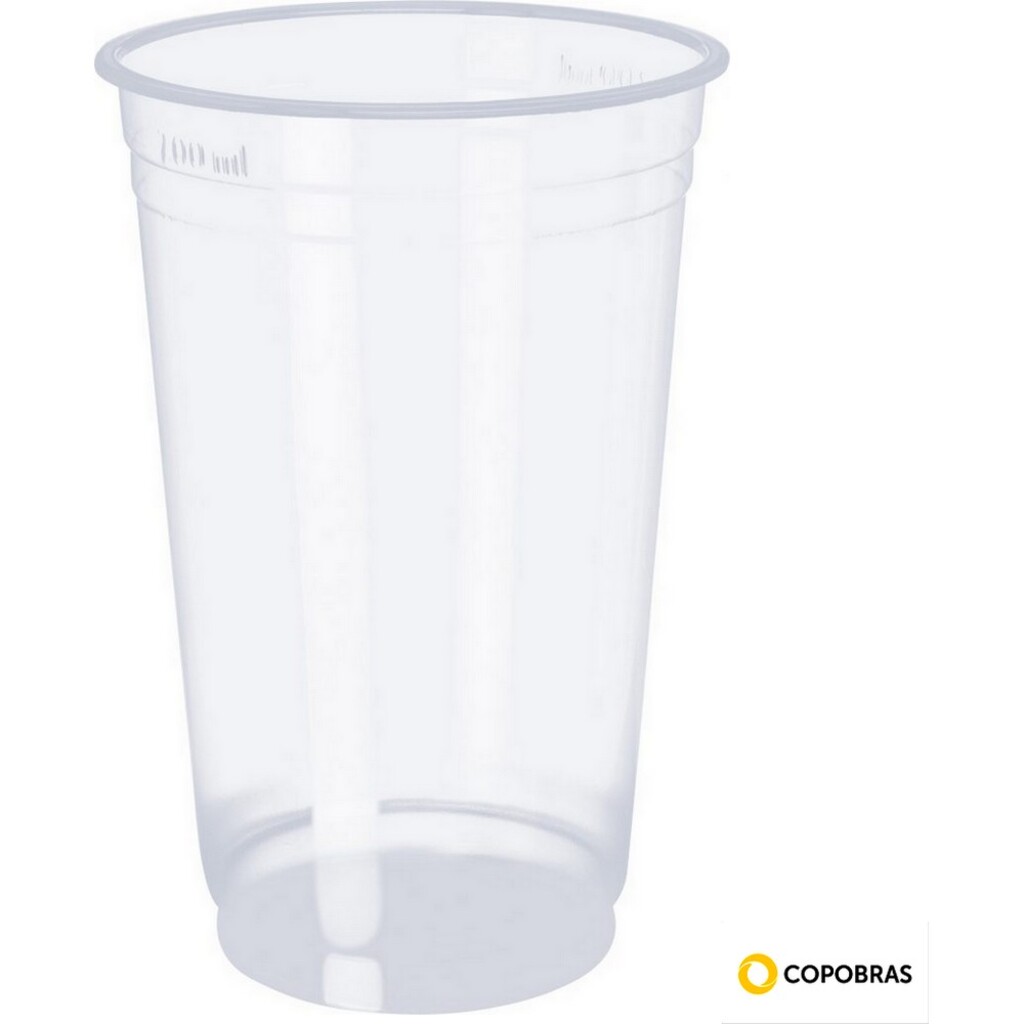 Copo Plástico Liso Descartável 700ML Pacote com 25 Unidades - Copobras - 201616