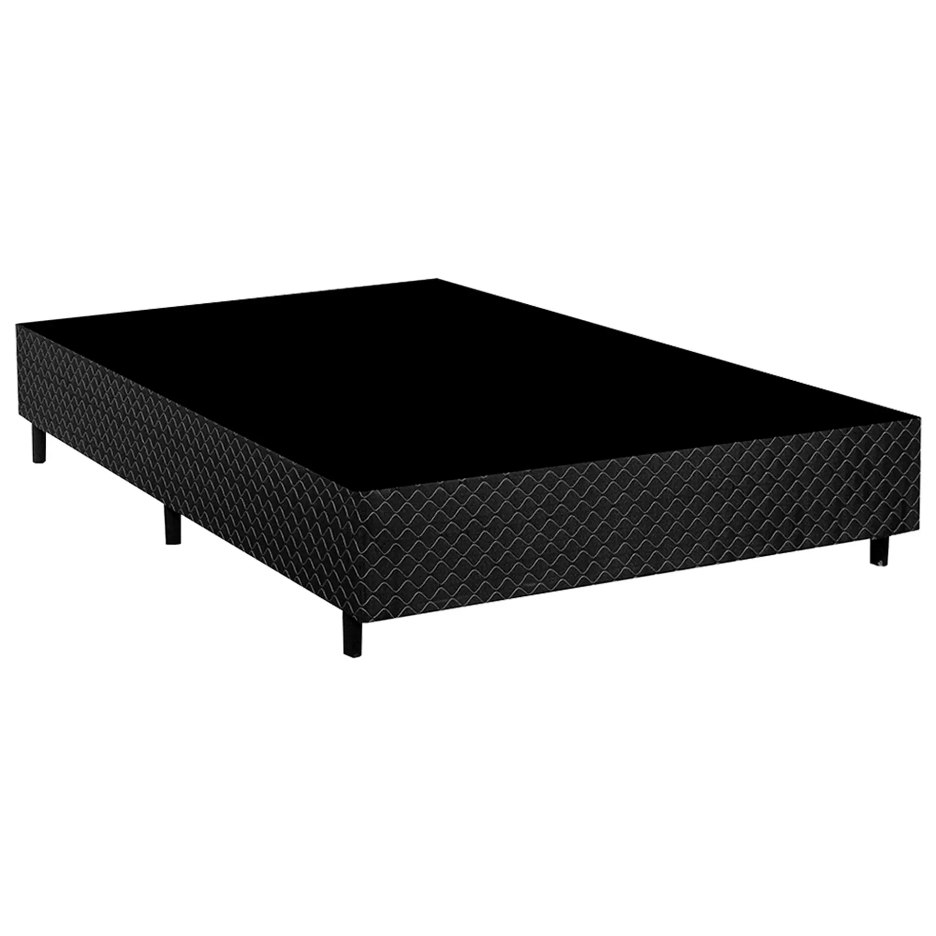 Base Cama Box Gazin Poliester Bord 27x138x188cm - Preto