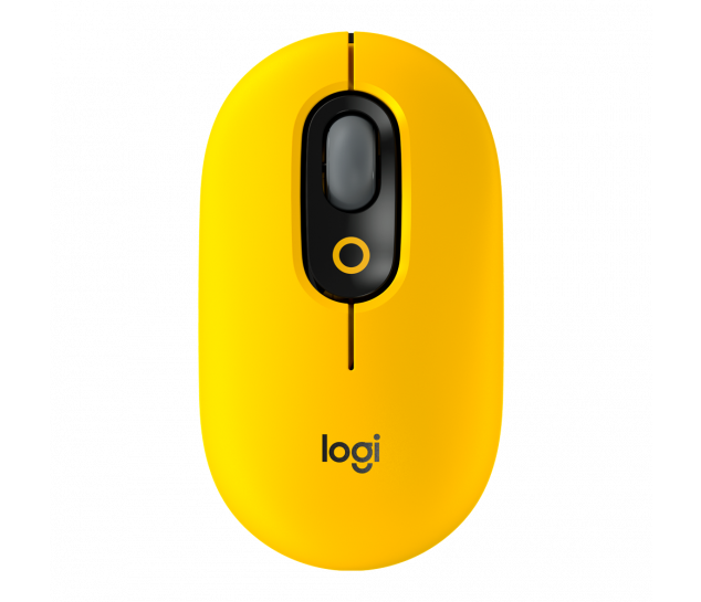 Mouse Logitech Pop Blast sem Fio Amarelo