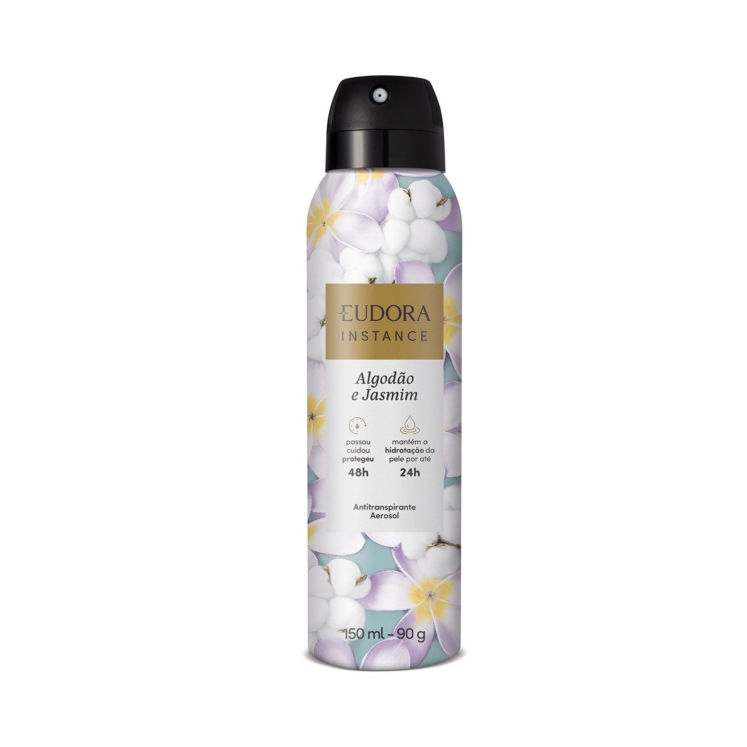 Desodorante Antitranspirante Aerosol Instance Algodão e Jasmim 150ml/90g