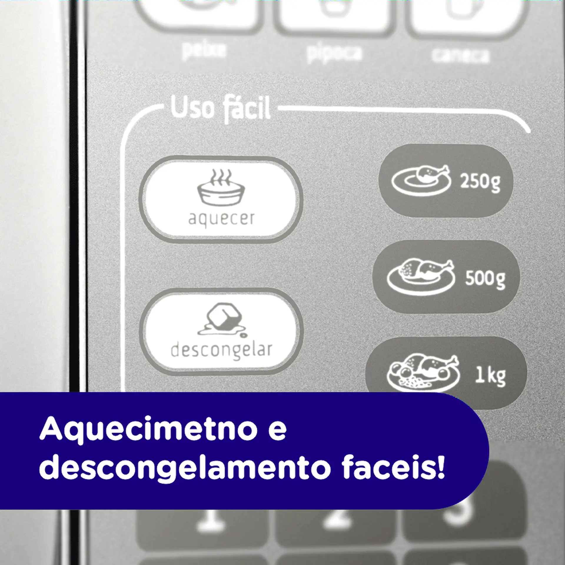 Micro-ondas Consul 20L 620W Espelhado Função Descongelar CM020BF - Inox - 110 Volts