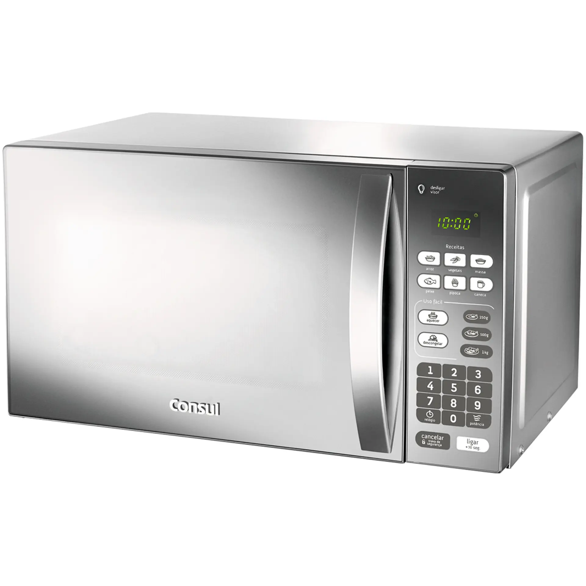 Micro-ondas Consul 20L 620W Espelhado Função Descongelar CM020BF - Inox - 110 Volts
