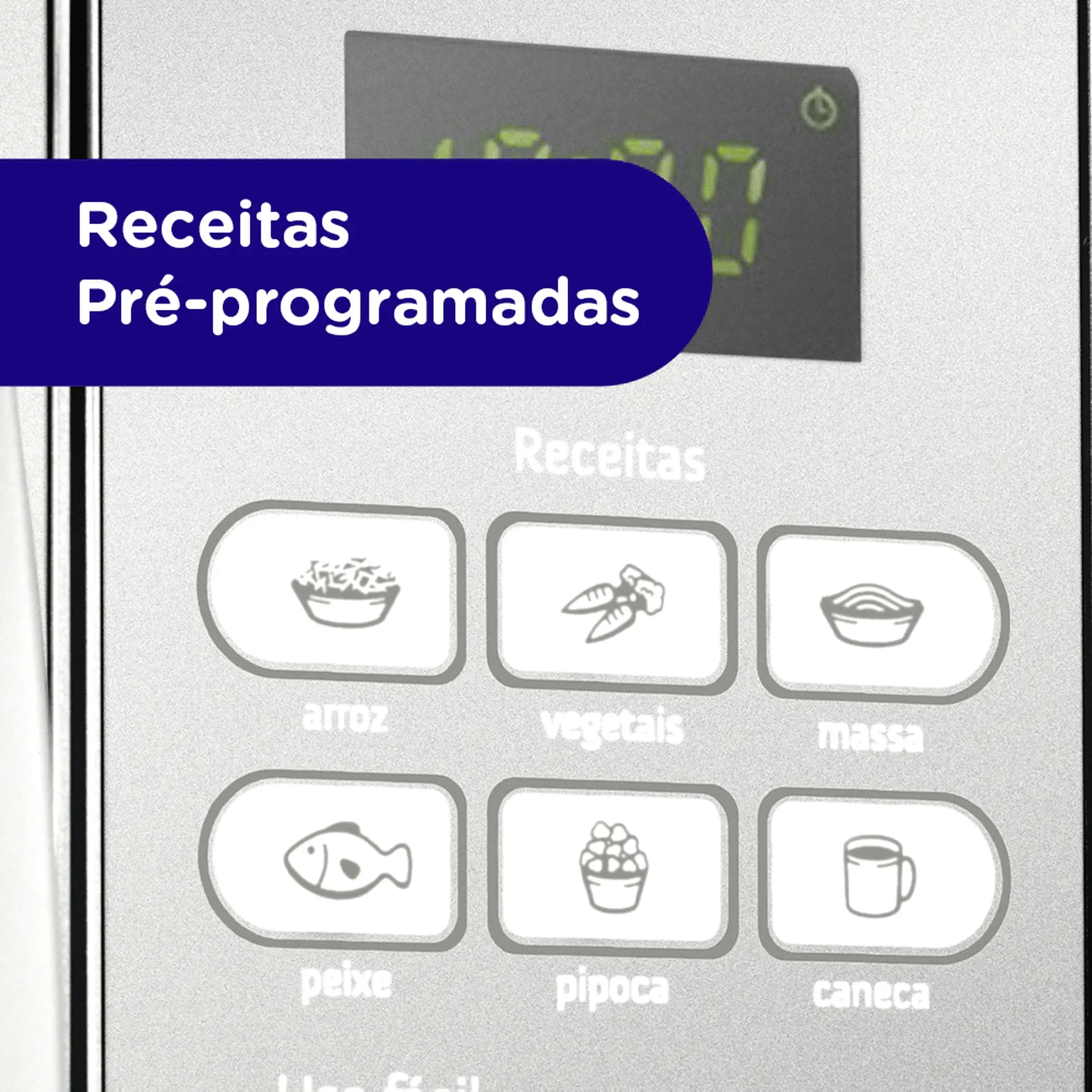Micro-ondas Consul 20L 620W Espelhado Função Descongelar CM020BF - Inox - 110 Volts
