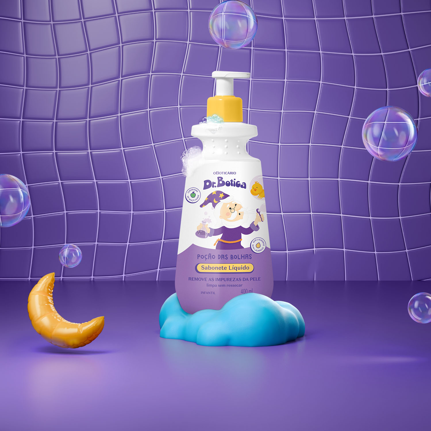 Sabonete Líquido Infantil Dr. Botica Poção das Bolhas 400ml