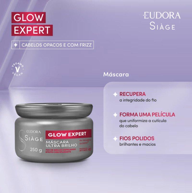 Máscara Capilar Ultra Brilho Siàge Glow Expert 250g Eudora