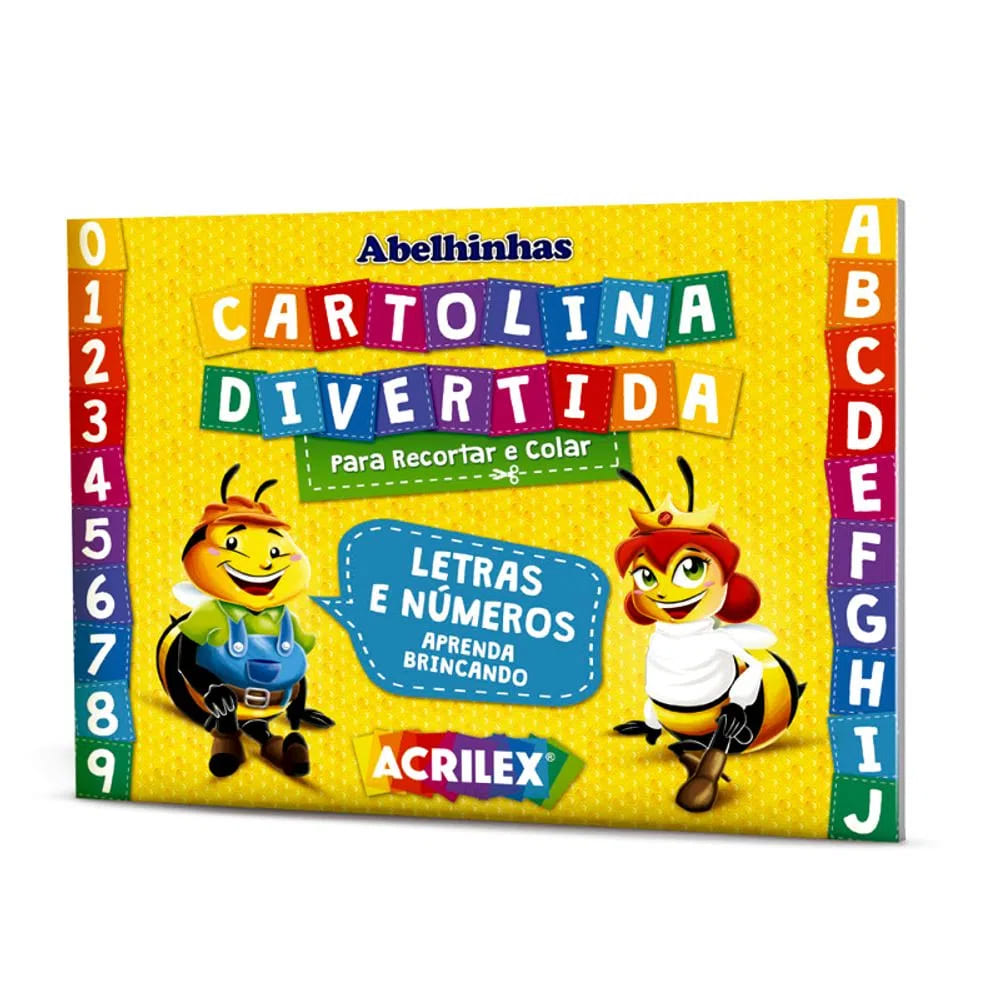 Cartolina Divertida Acrilex Abelhinha Letras e Números