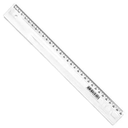 Régua Acrílica Dello Color 30cm Cristal