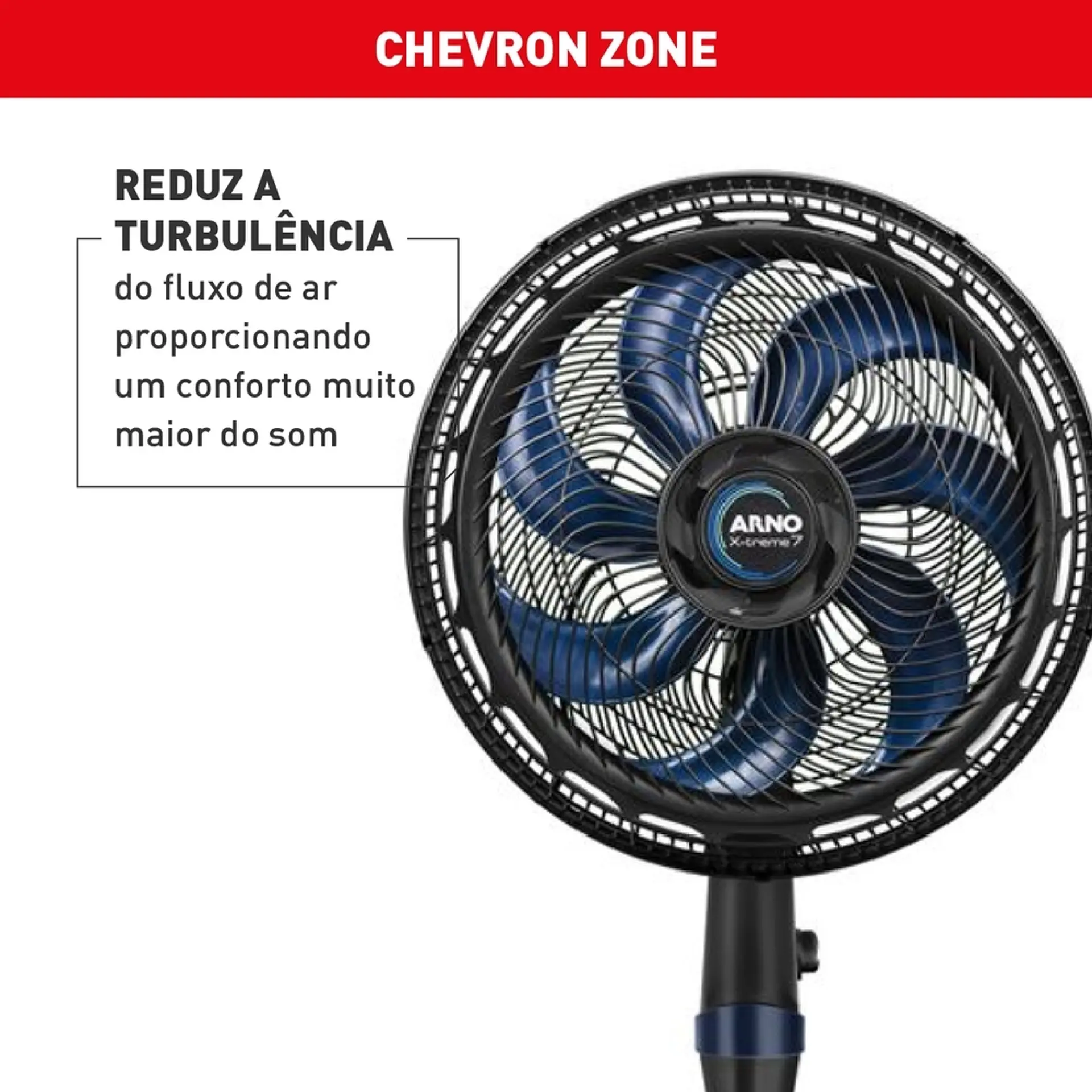 Ventilador de Coluna Arno X-Treme 7 40cm 7 Pás 3 Velocidades 150W VE7C - Preto - 110 Volts