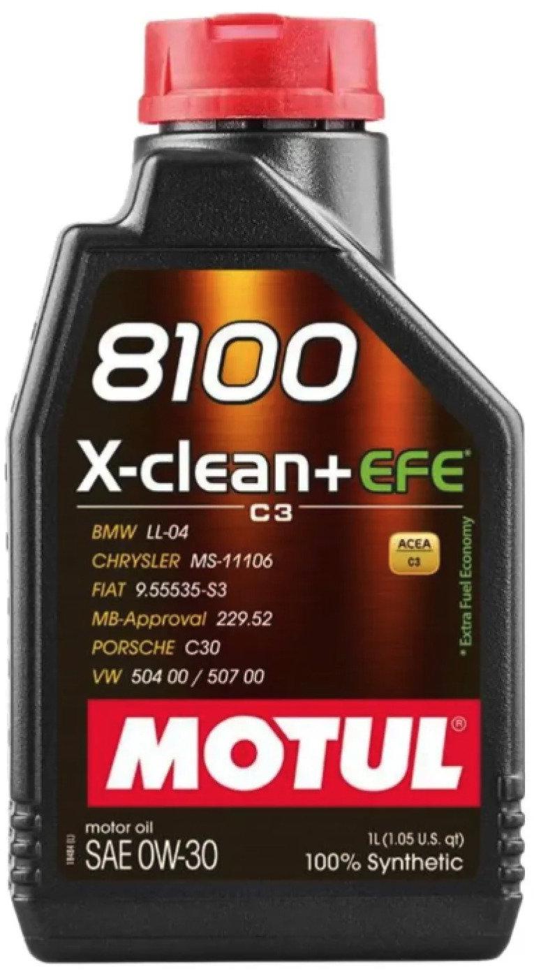 Óleo Para Motor de Carro MOTUL 8100 X-CLEAN+ EFE 0W-30 1L 111657