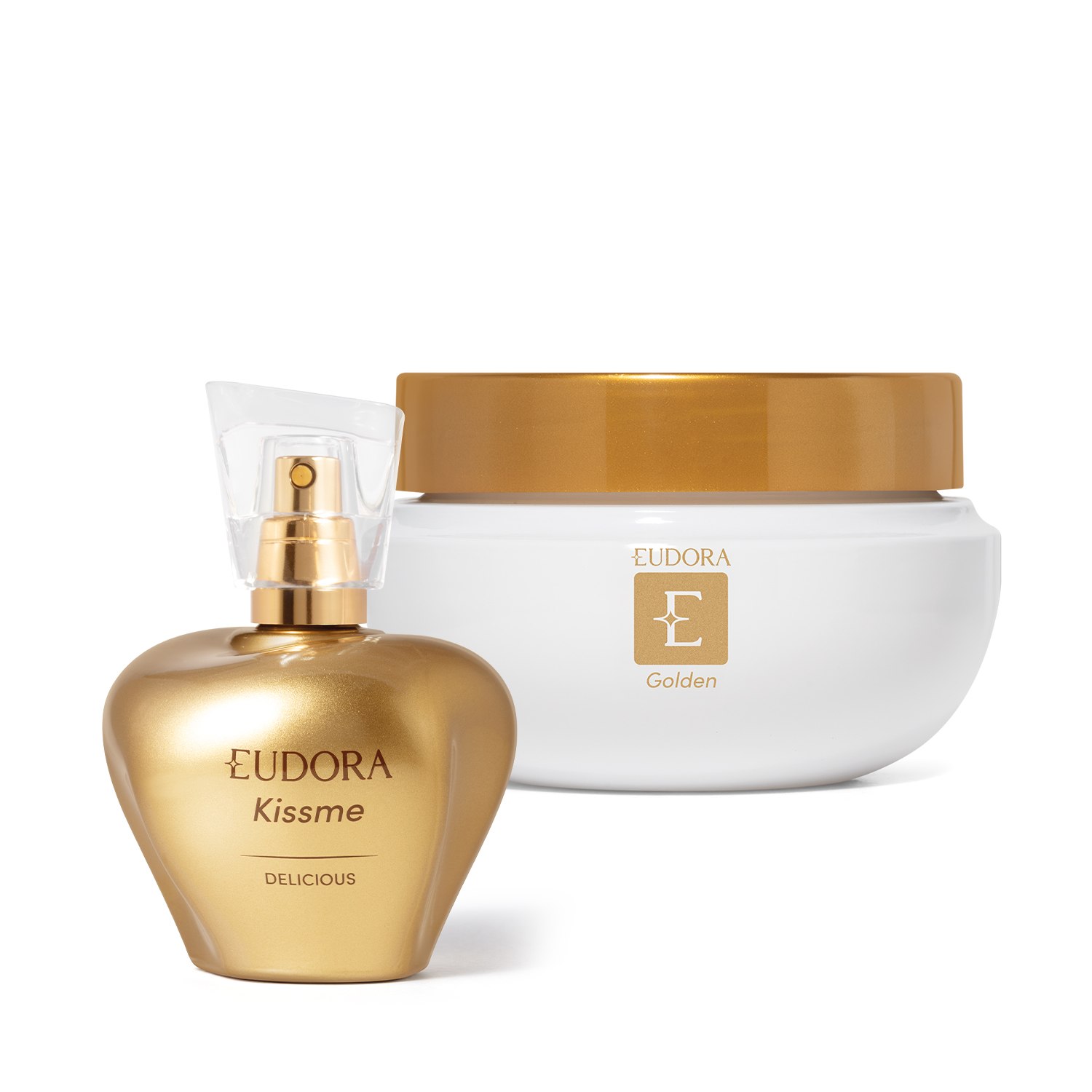 Combo Kiss Me & Eudora Golden: Desodorante Colônia 50ml + Creme Acetinado 250g