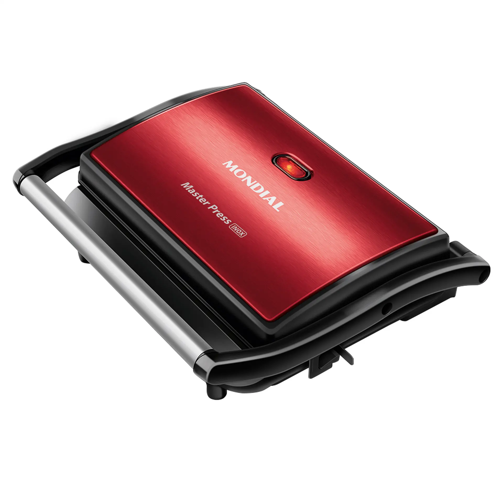 Grill Sanduicheira Mondial Ceramic PG01RC Antiaderente 1000W - Vermelho/Preto - 110 Volts