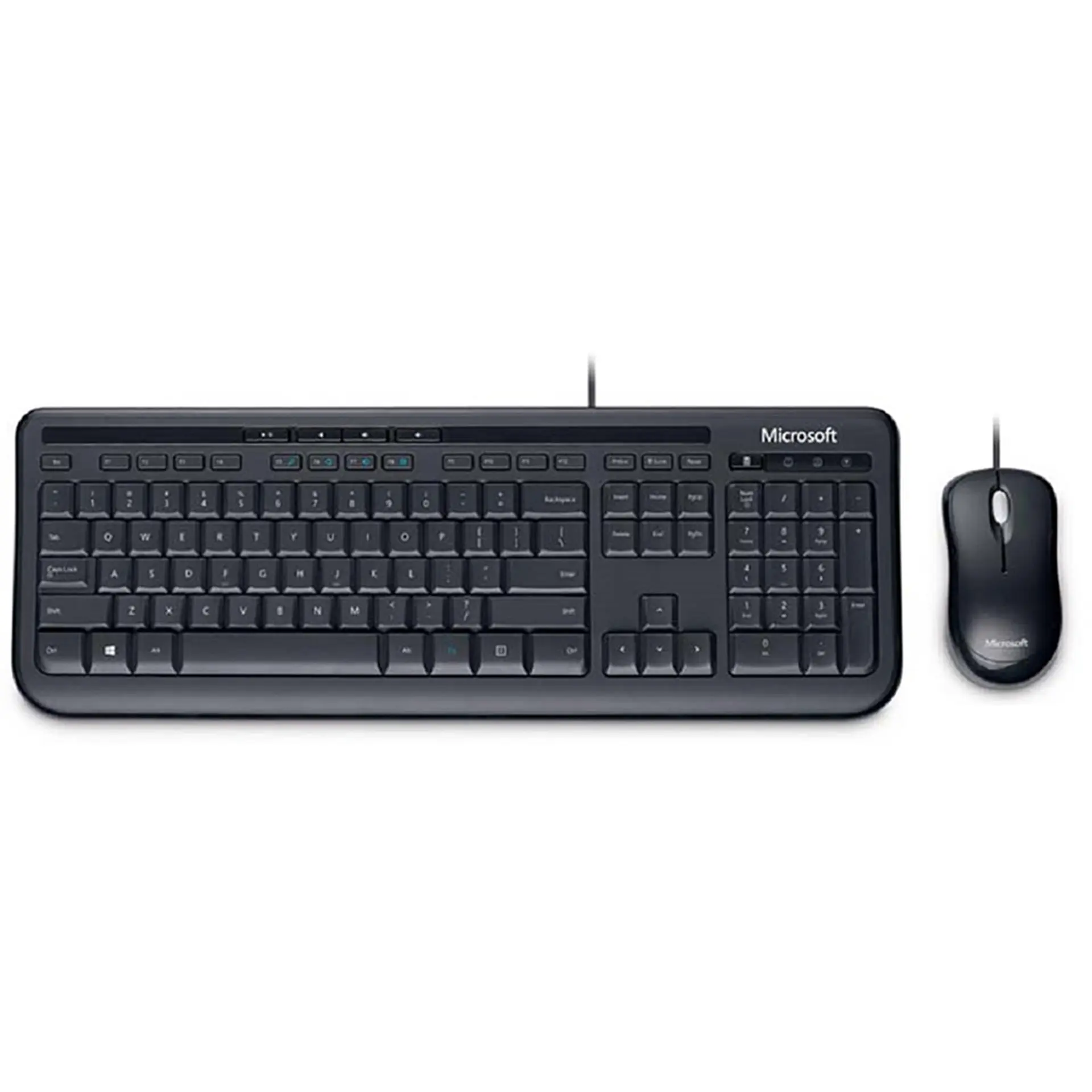 Kit Teclado e Mouse Microsoft Desktop 600 Bulk com Fio USB - Preto
