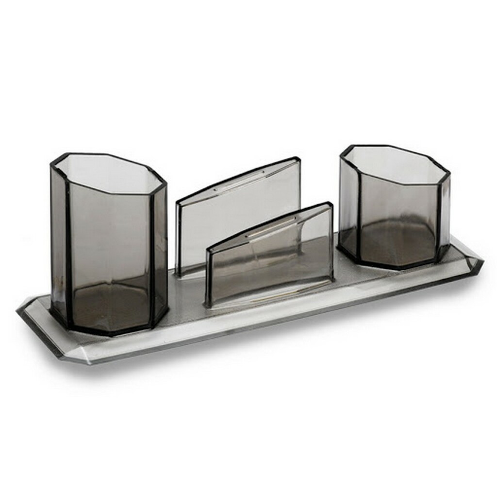 Porta Canetas, Clips e Lembretes Triplo Fumê Maxcril - 10250017