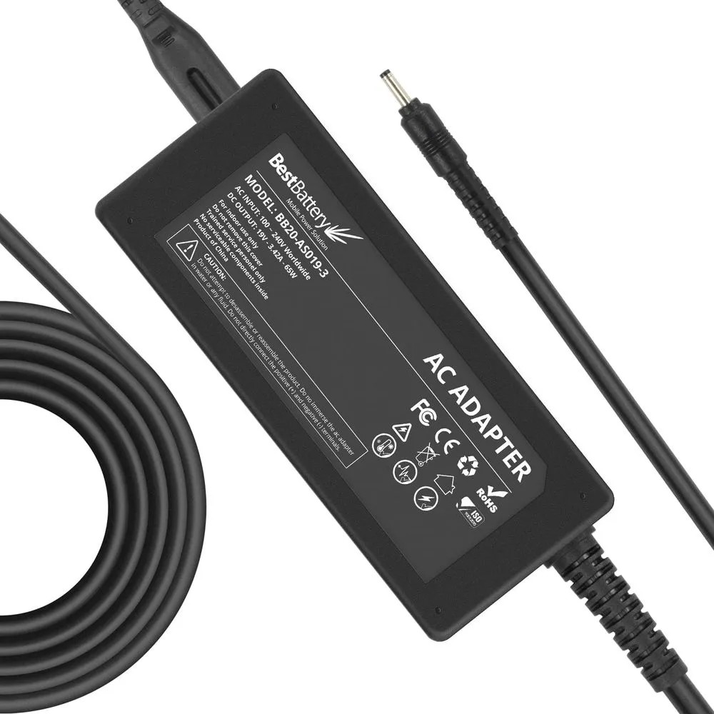 Fonte para Notebook Asus 65W 19V 3,42A Bivolt 3,0 x 1,1mm BestBattery BB20AS193